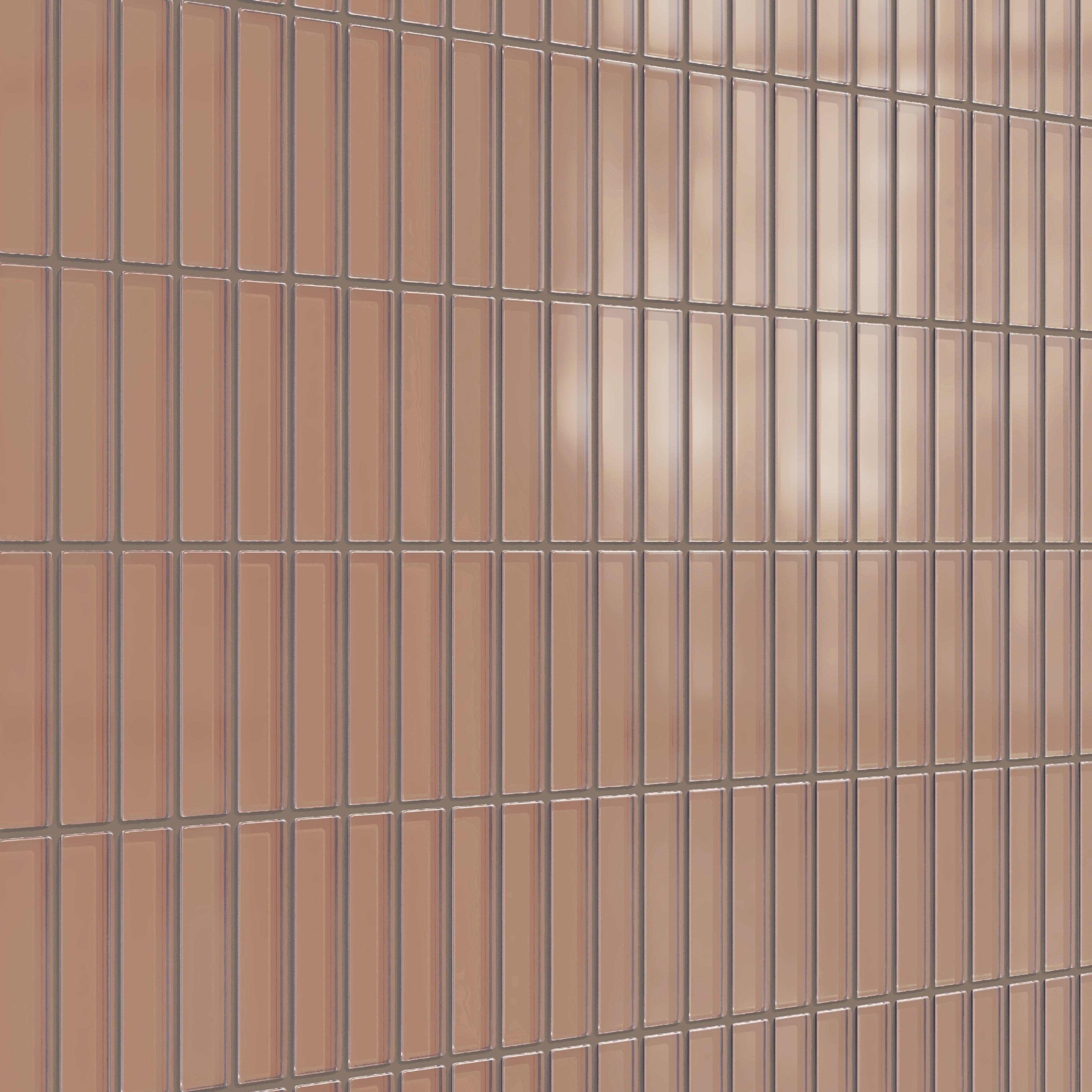 1x4 Straight Set Sheeted Glass Mosaic Tile in Sora Matte