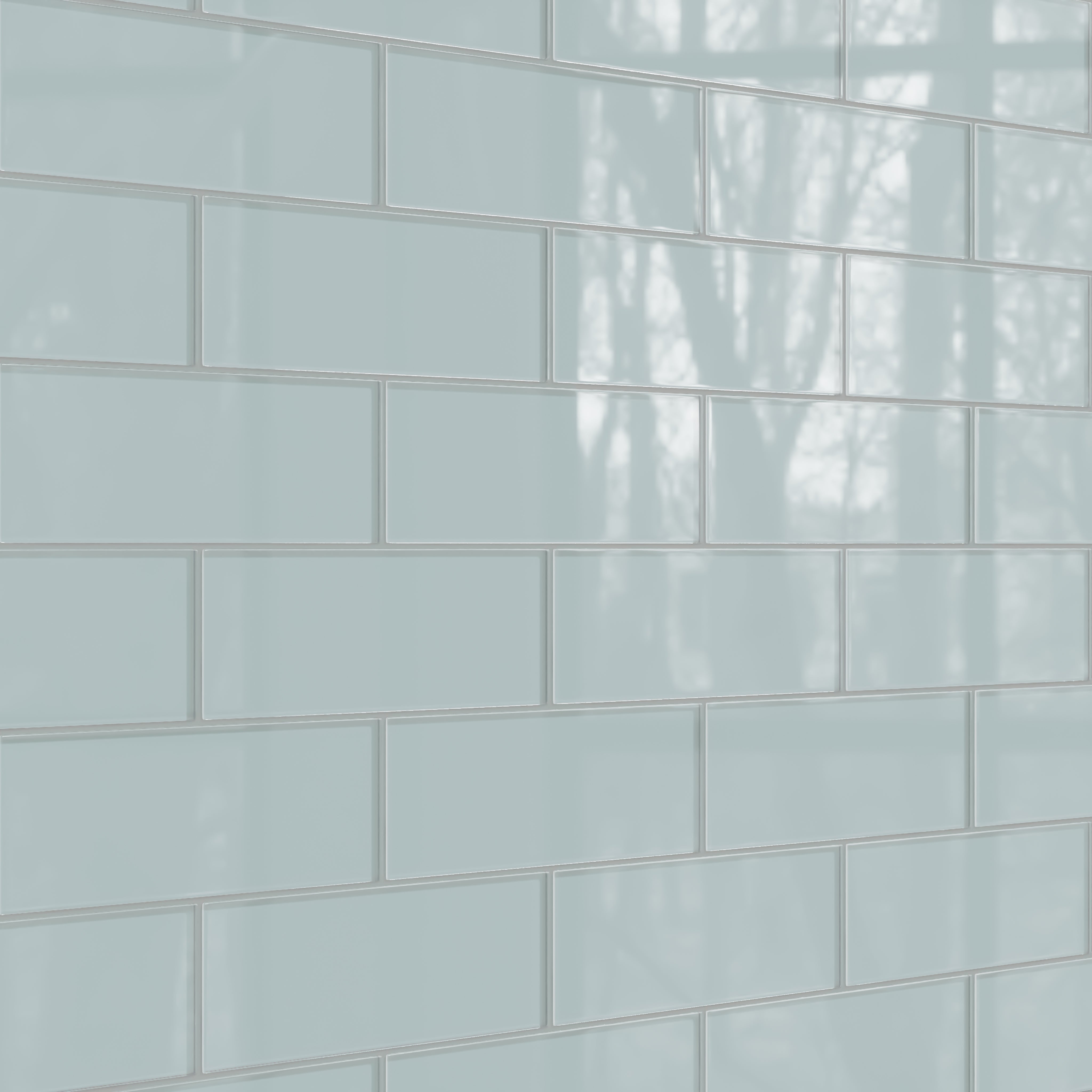 4x12 Glass Tile in Great Blue Heron Gloss