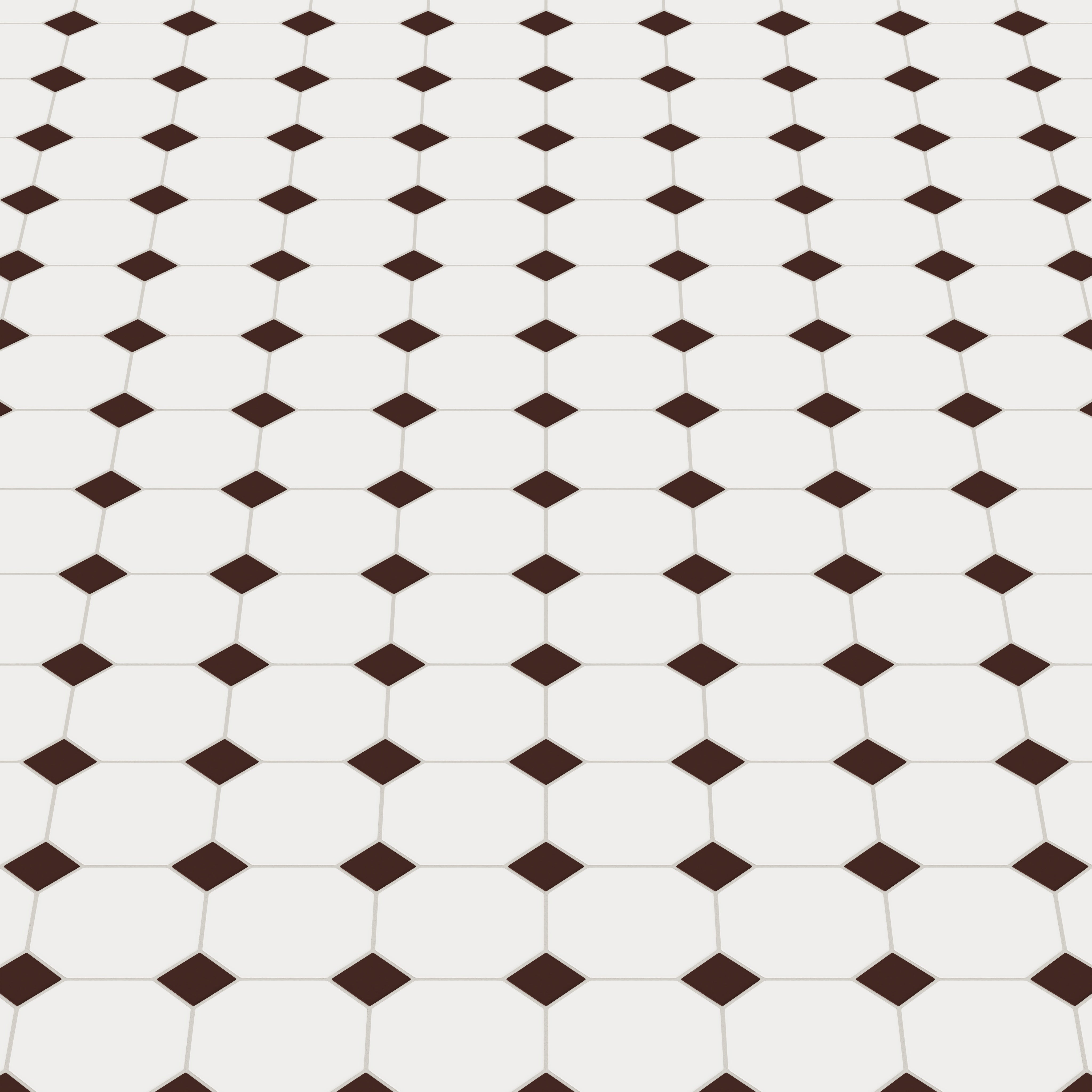 Gramercy Original Ceramic Tile in Calcite Matte & Garnet Matte