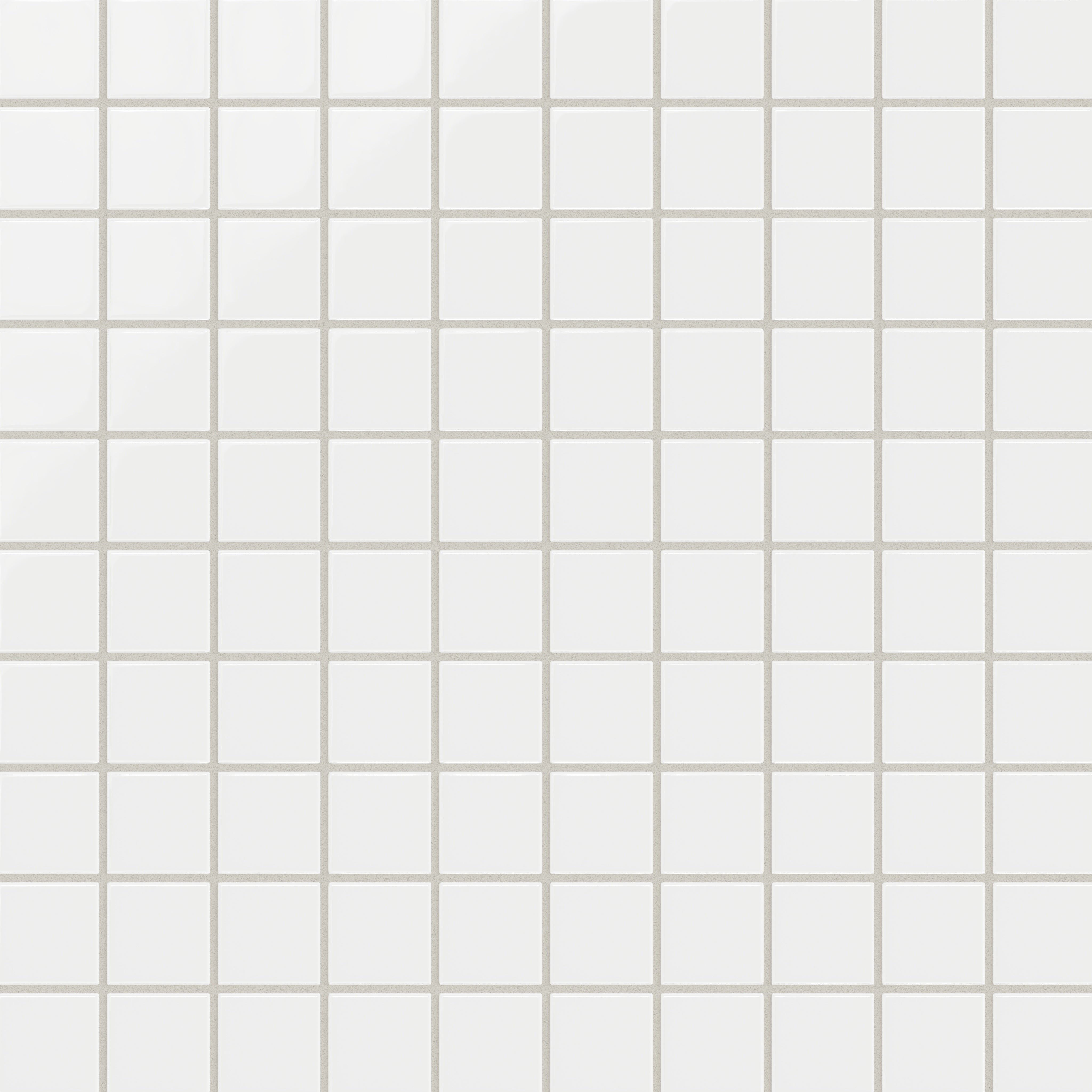 2x2 Straight Set Sheeted Original Ceramic Mosaic Tile in Calcite Gloss