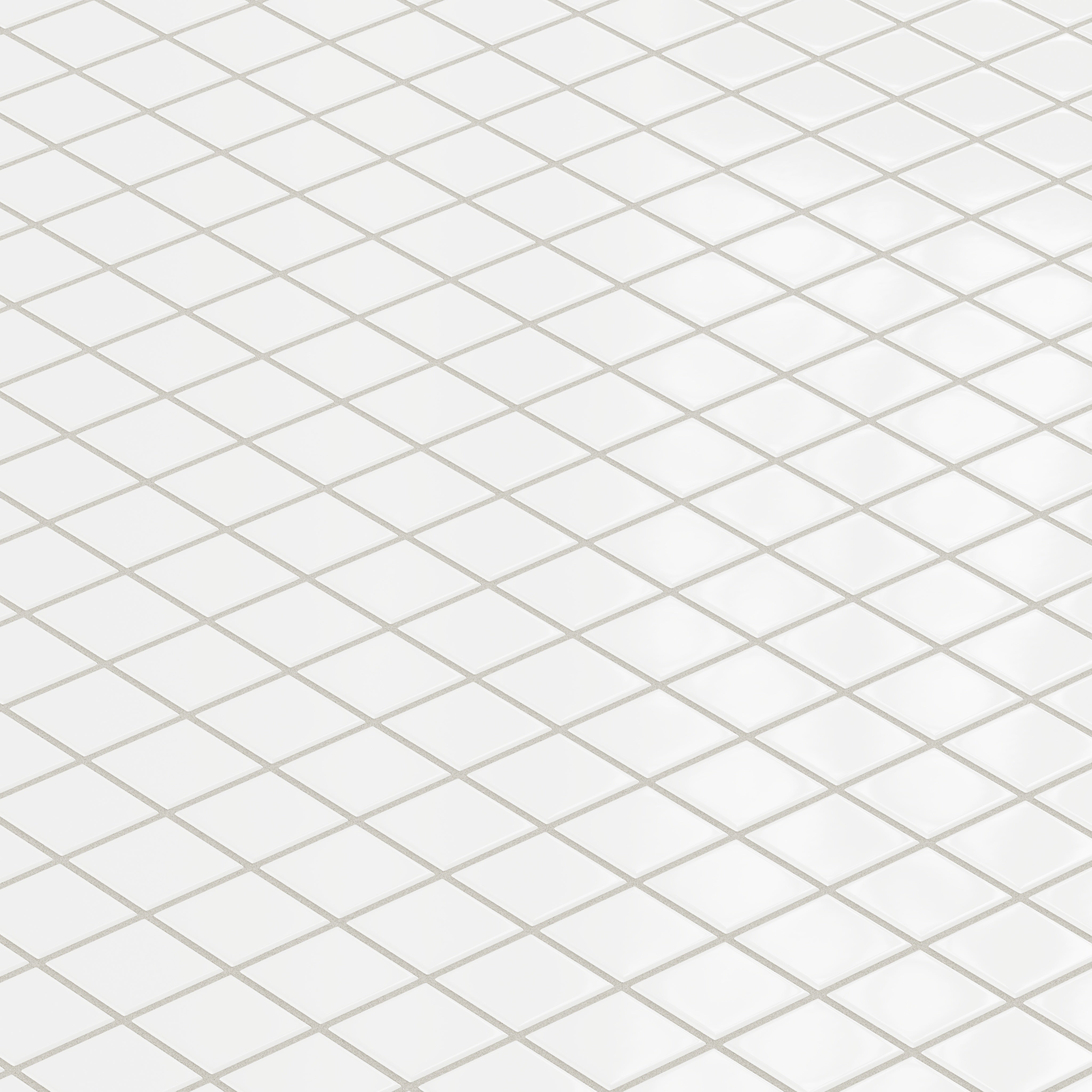 2x2 Straight Set Sheeted Original Ceramic Mosaic Tile in Calcite Gloss