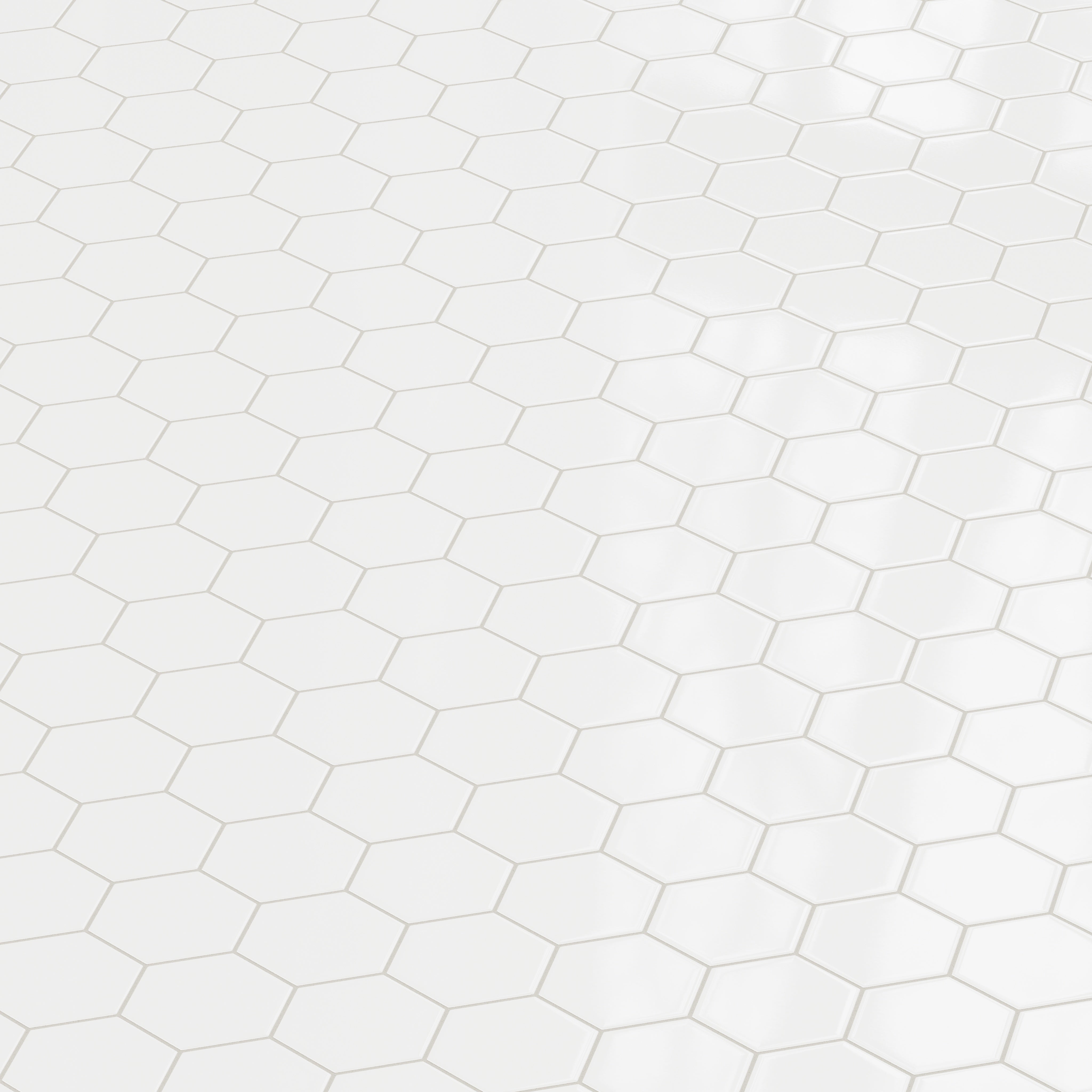 6" Hexagon Original Ceramic Tile in Calcite Gloss