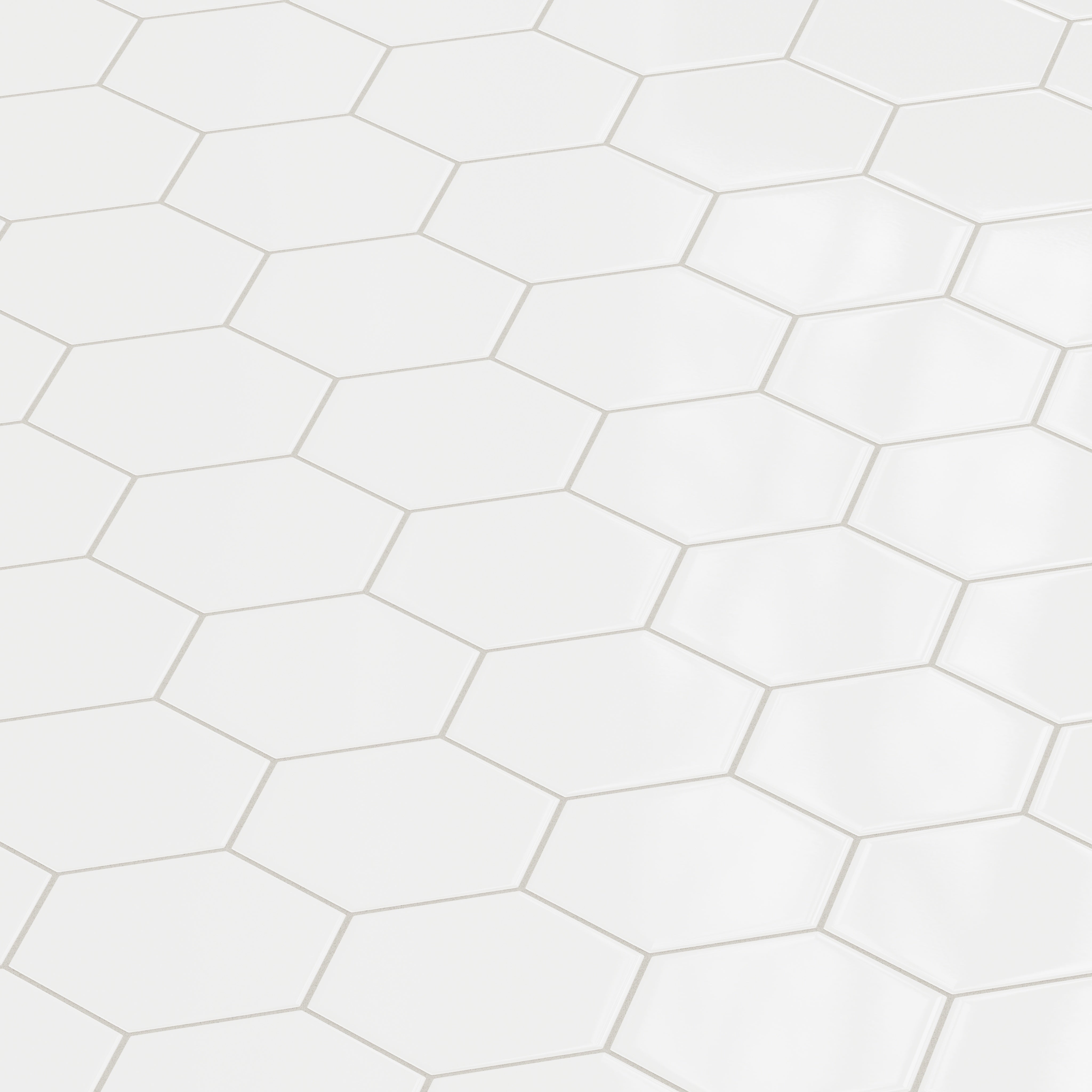 8" Hexagon Original Ceramic Tile in Calcite Gloss