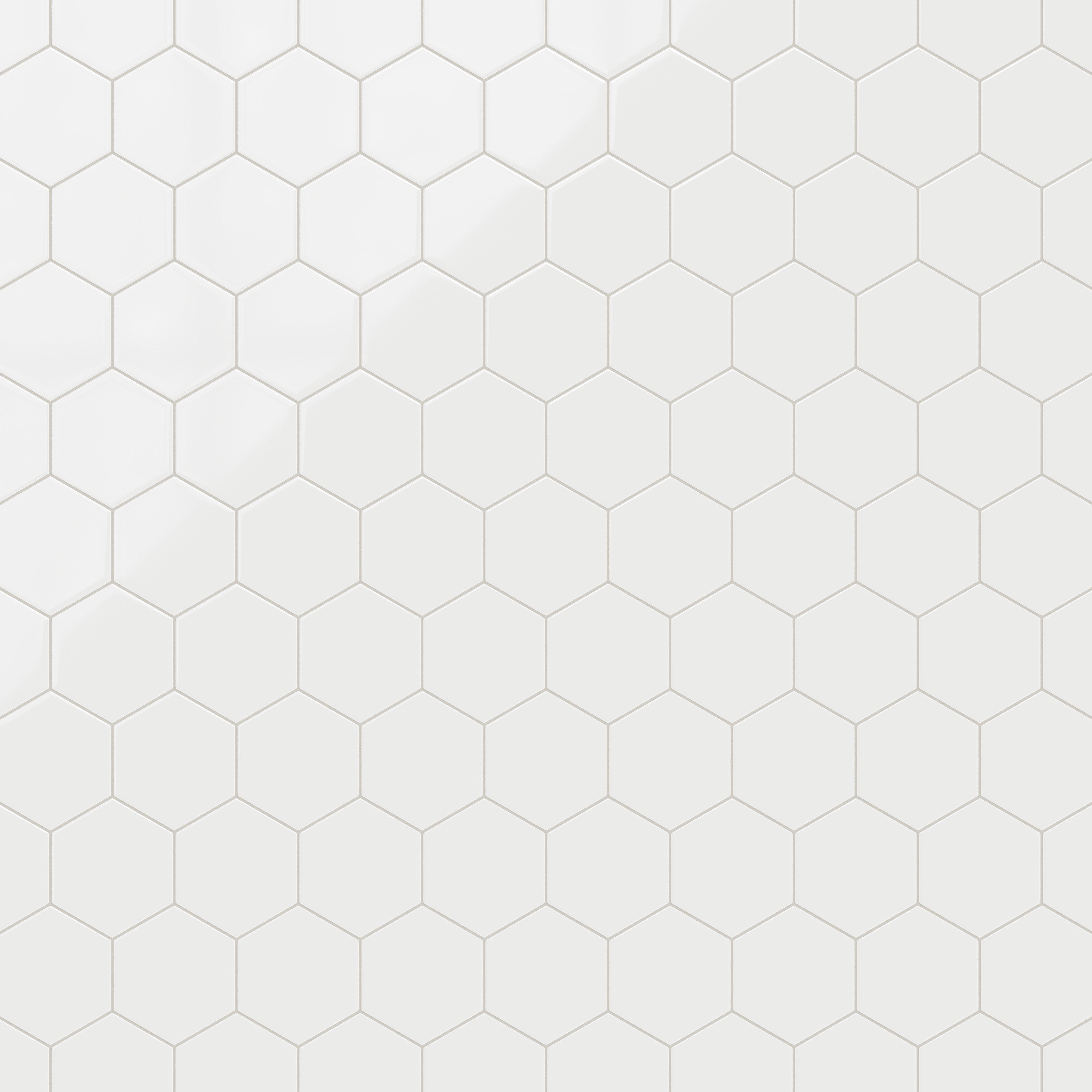 8" Hexagon Original Ceramic Tile in Calcite Gloss