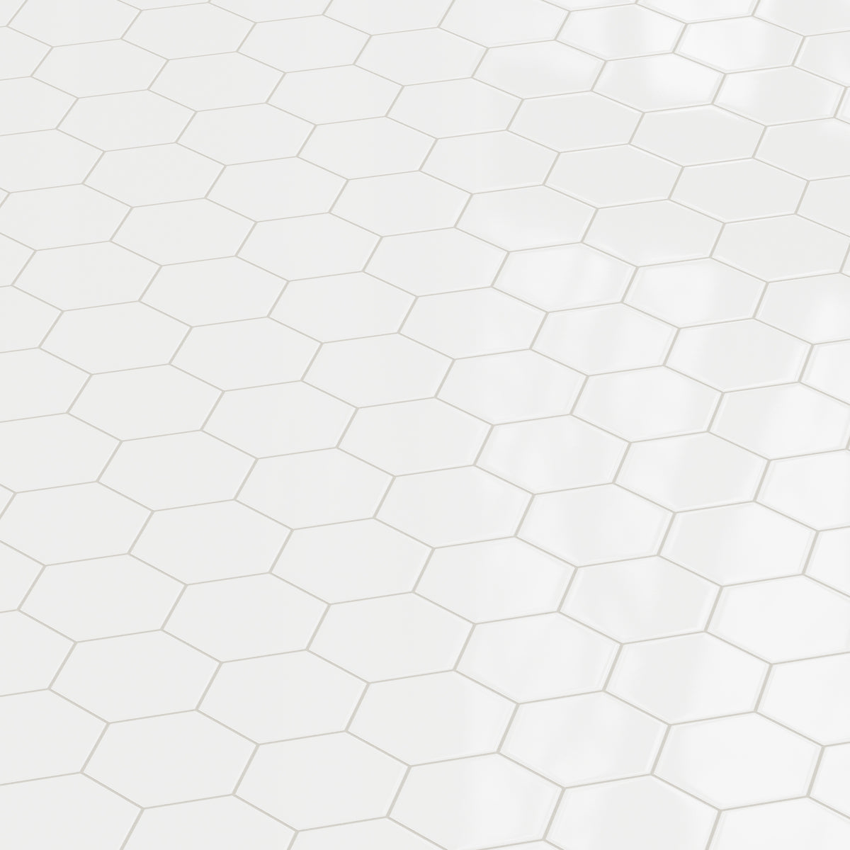 8" Hexagon Original Ceramic Tile in Calcite Gloss