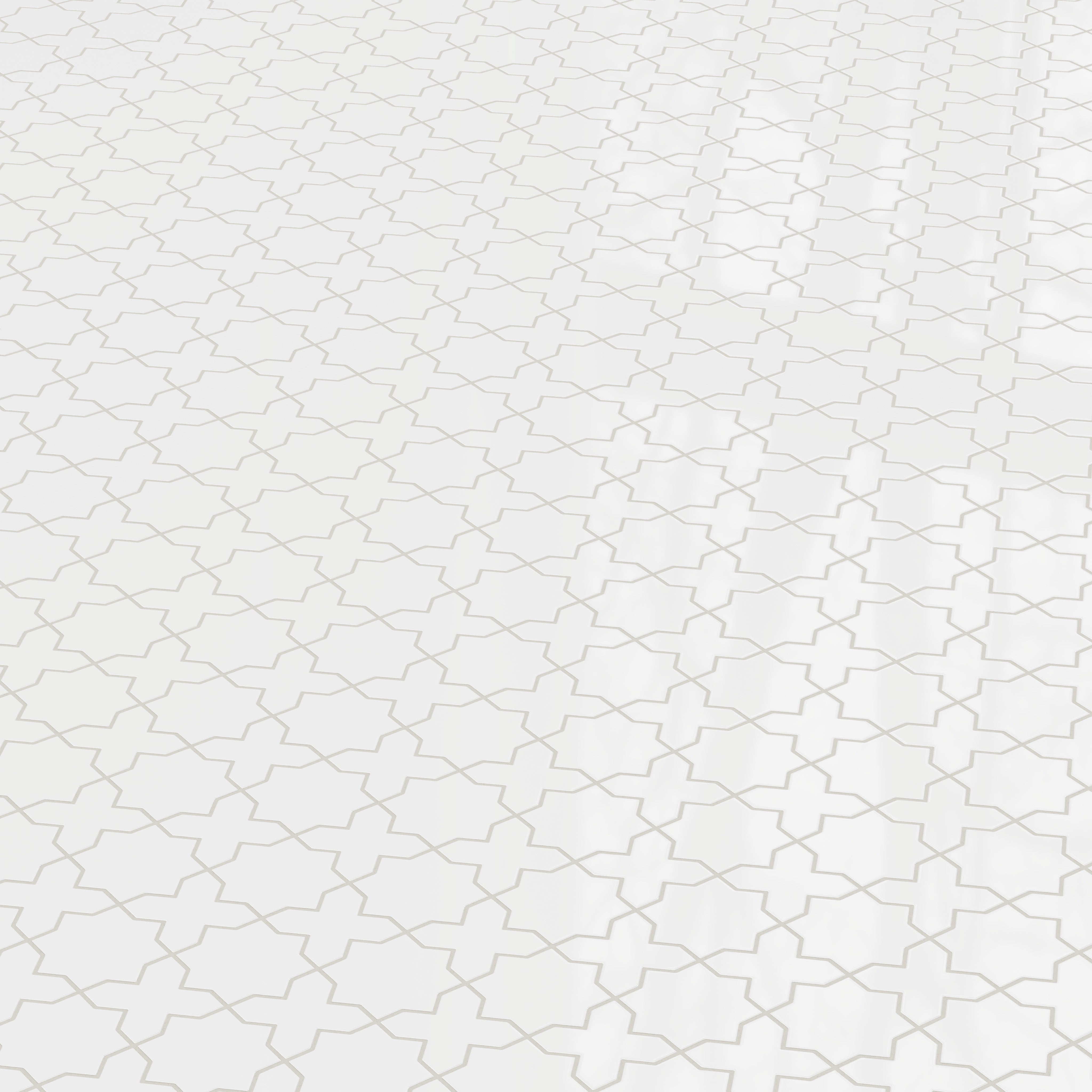 Mini Star & Cross Original Ceramic Tile in Calcite Gloss