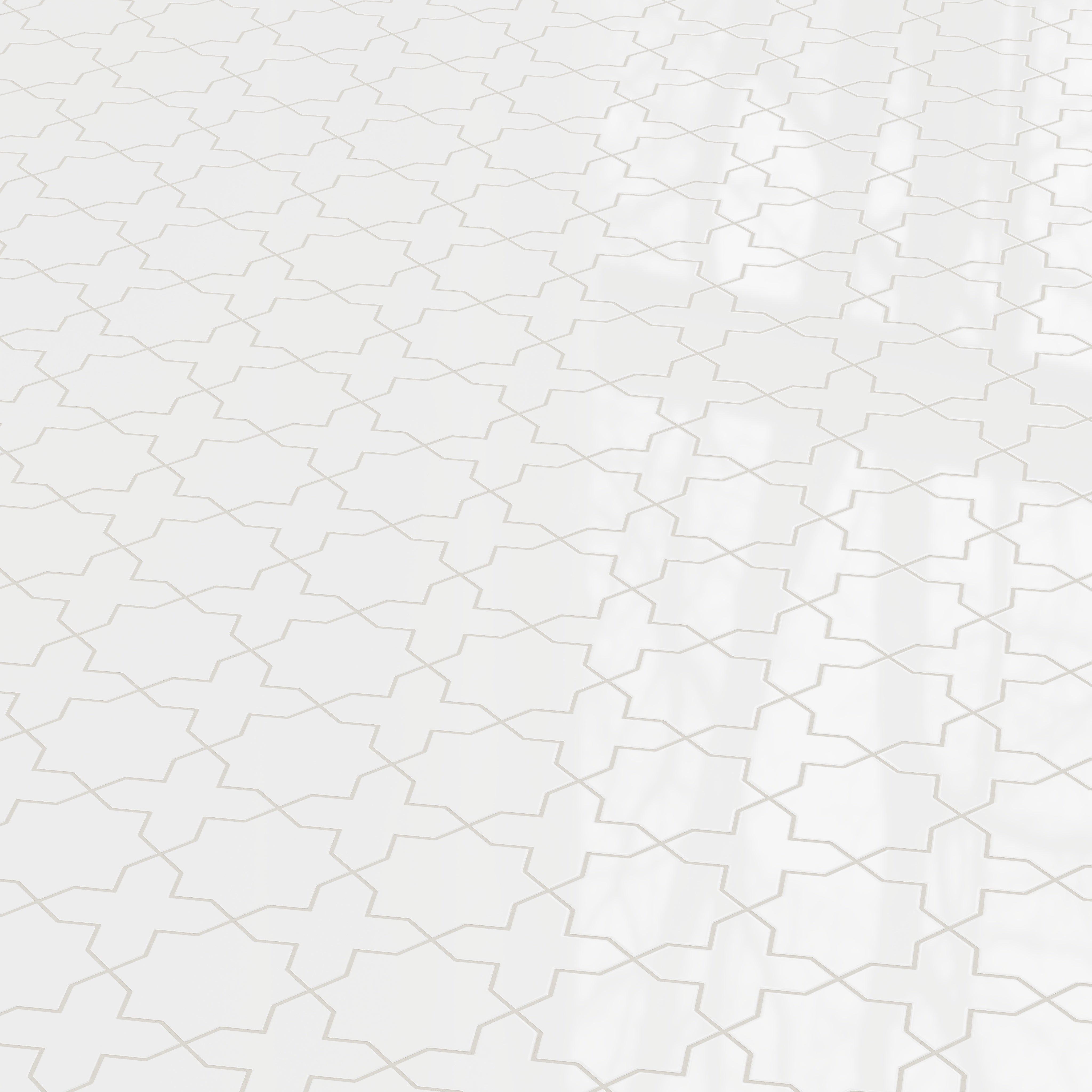 Star & Cross Original Ceramic Tile in Calcite Gloss