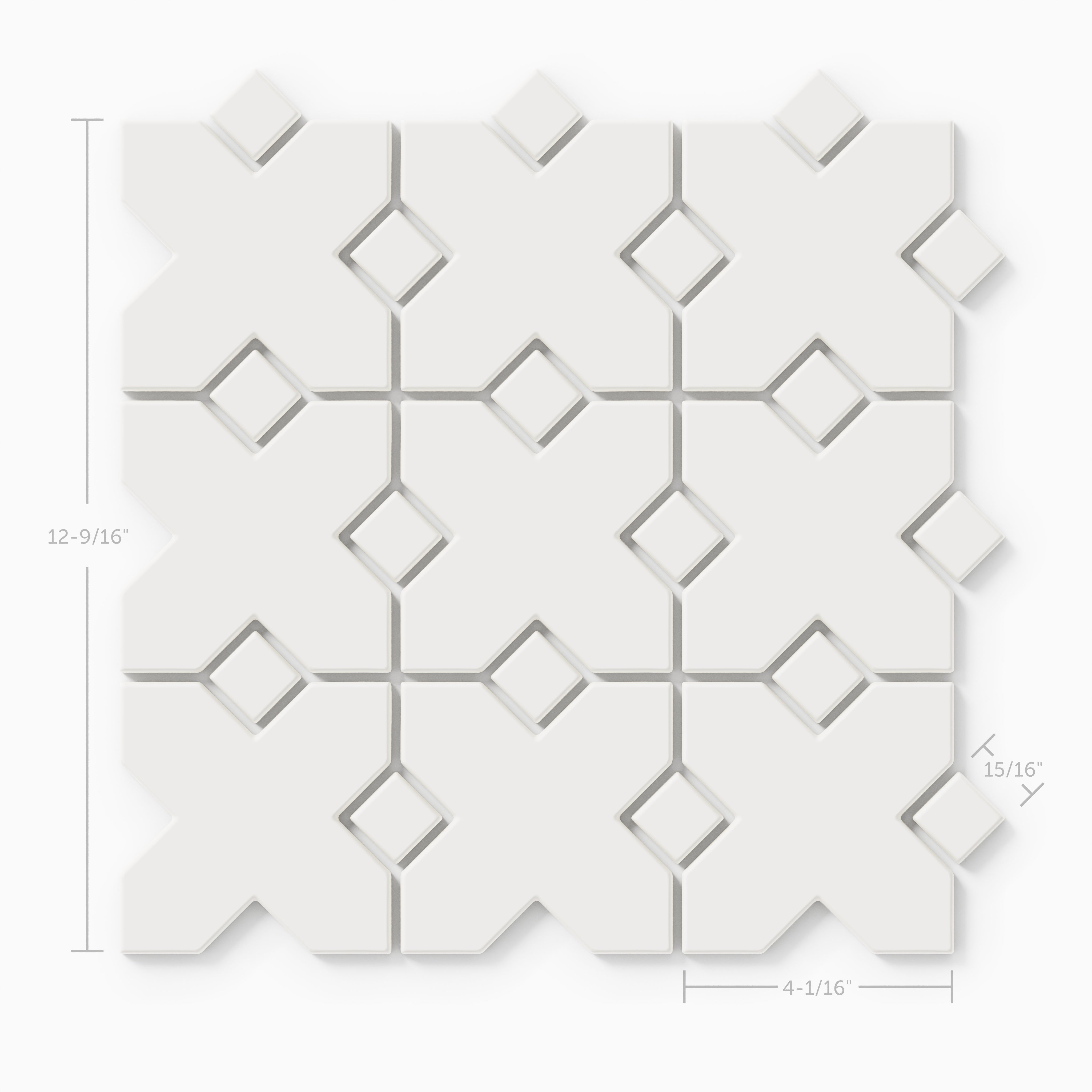 Hacienda Sheeted Original Ceramic Tile in Calcite Matte