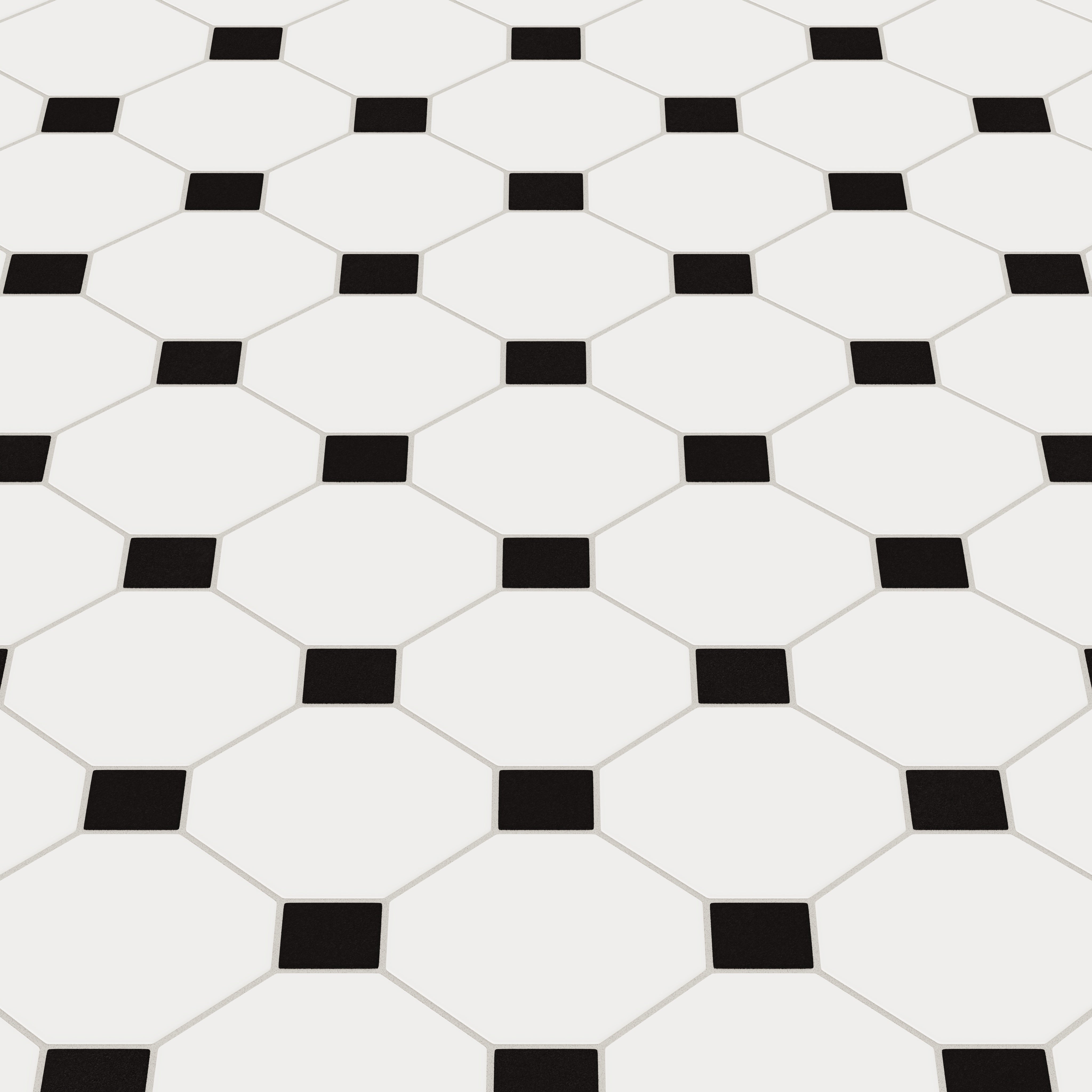 Gramercy Original Ceramic Tile in Calcite Matte & Raven Matte