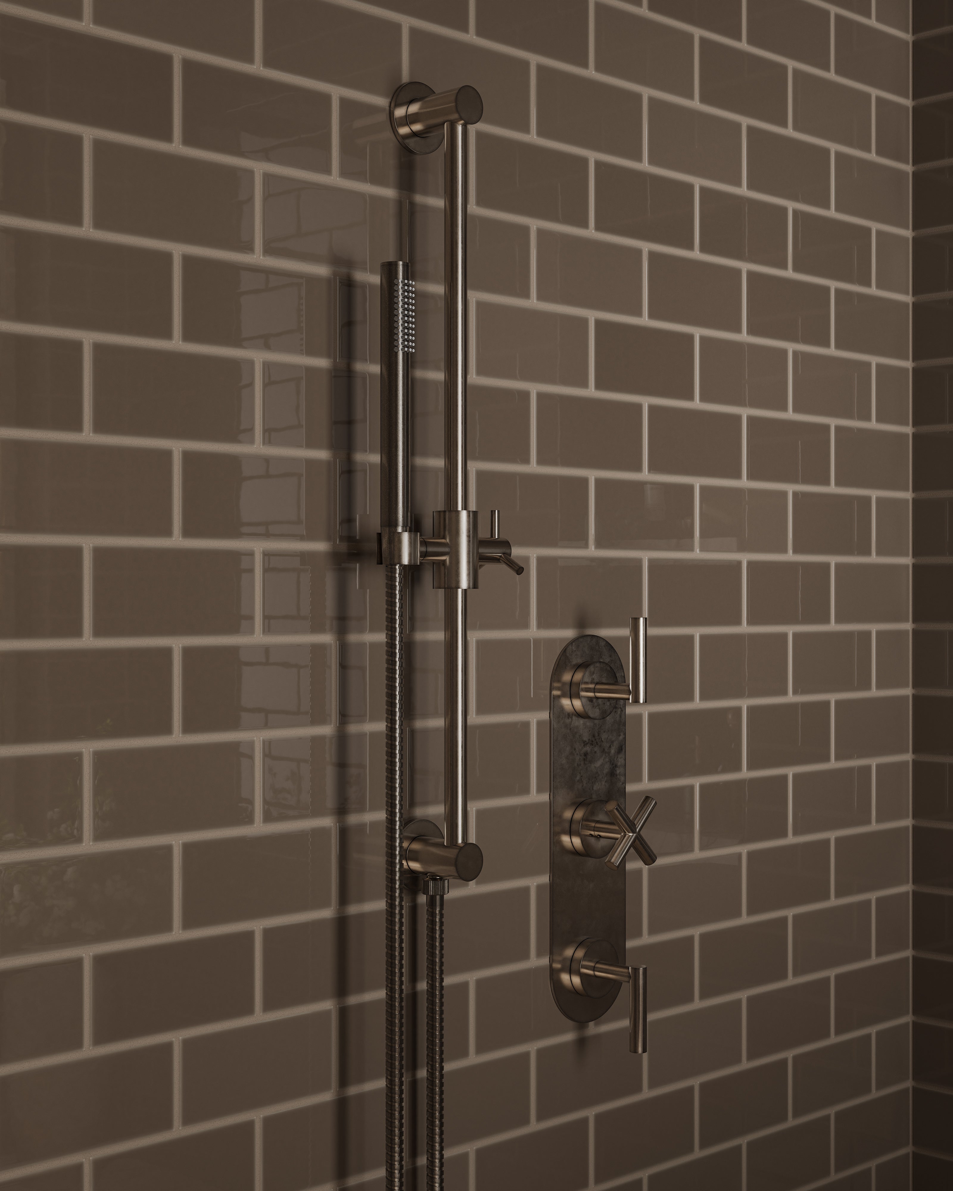 3x6 Natural Press Ceramic Tile in Otter Gloss