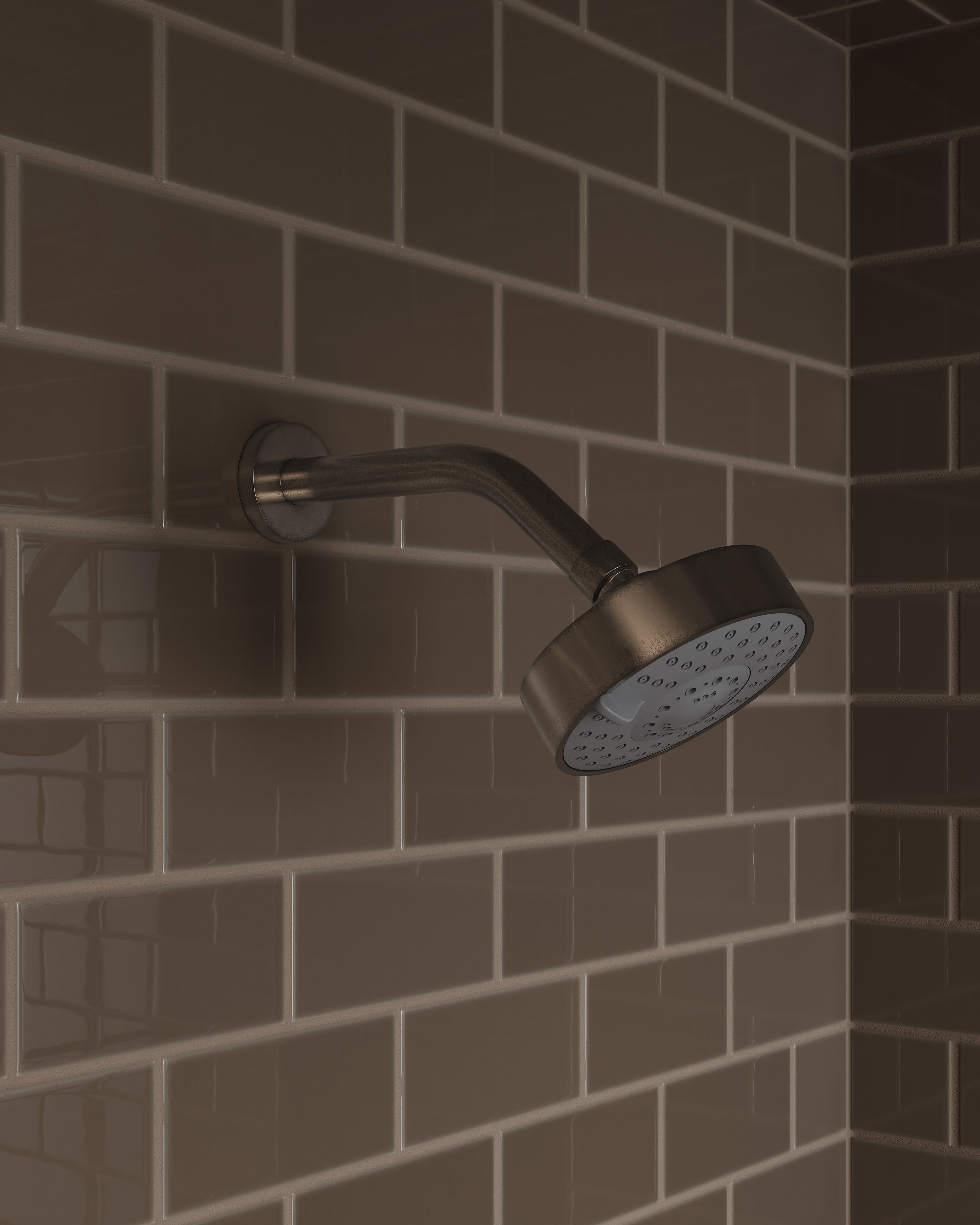 Contour & Foundry 45-Degree 8" Shower Arm with Flange in French Nickel