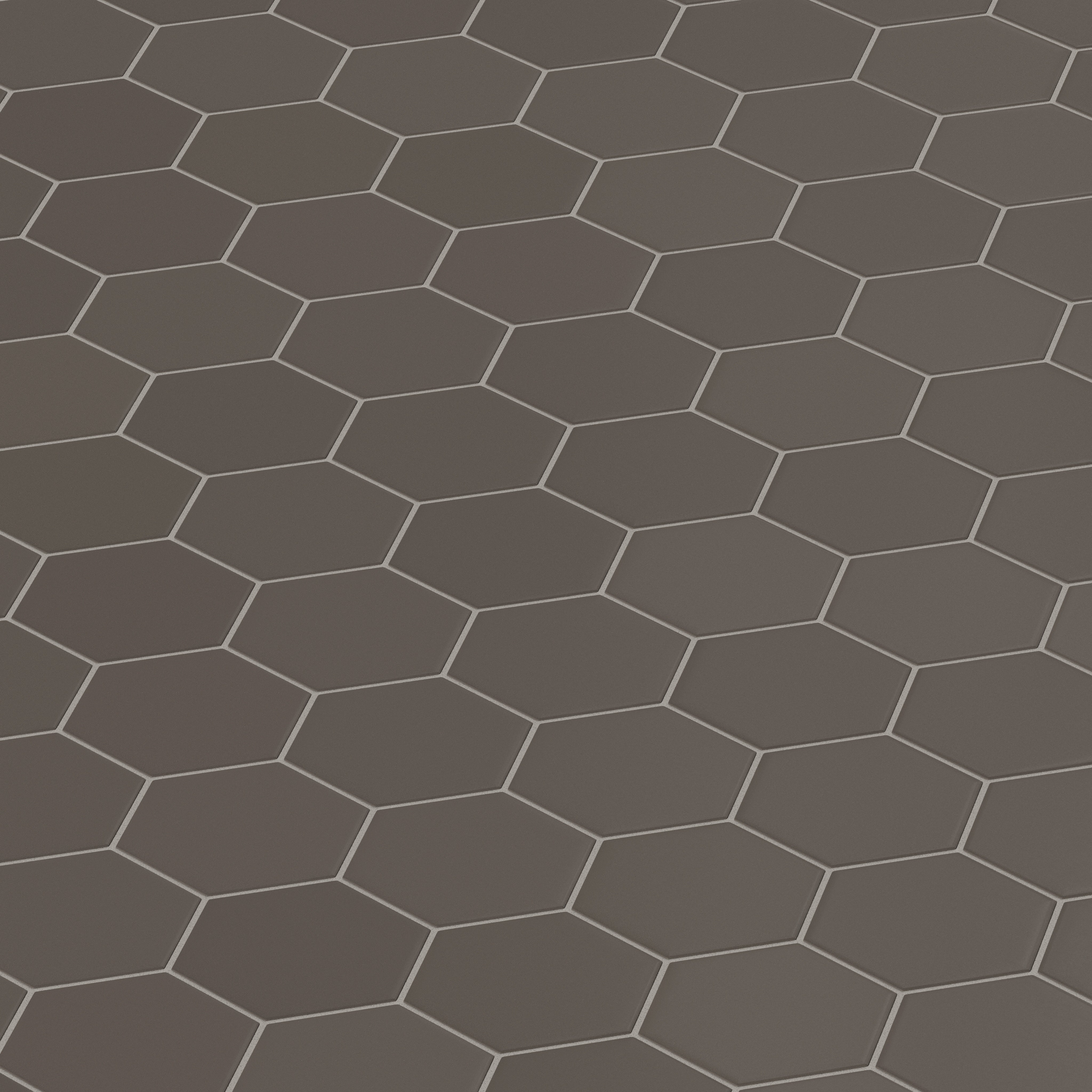 6" Hexagon Original Ceramic Tile in Carbon Matte