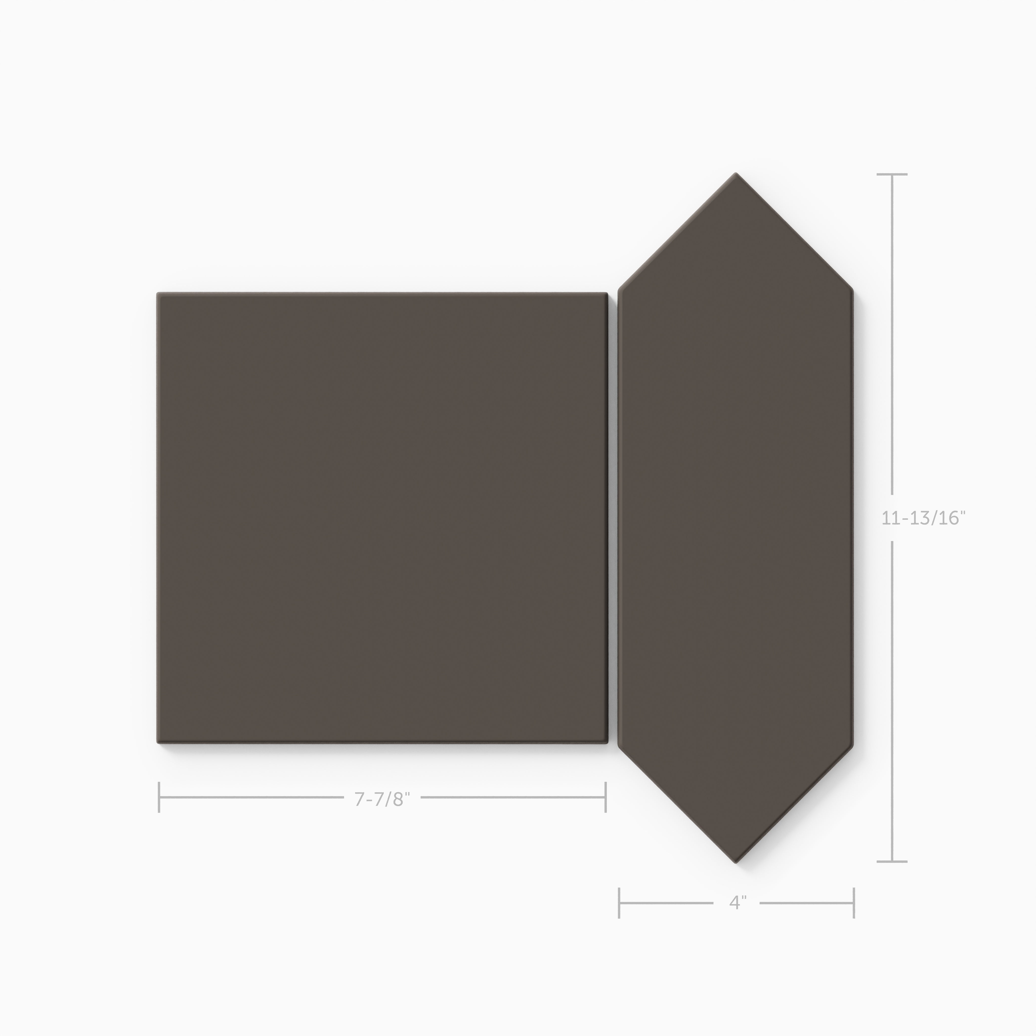 Atrium Original Ceramic Tile in Carbon Matte