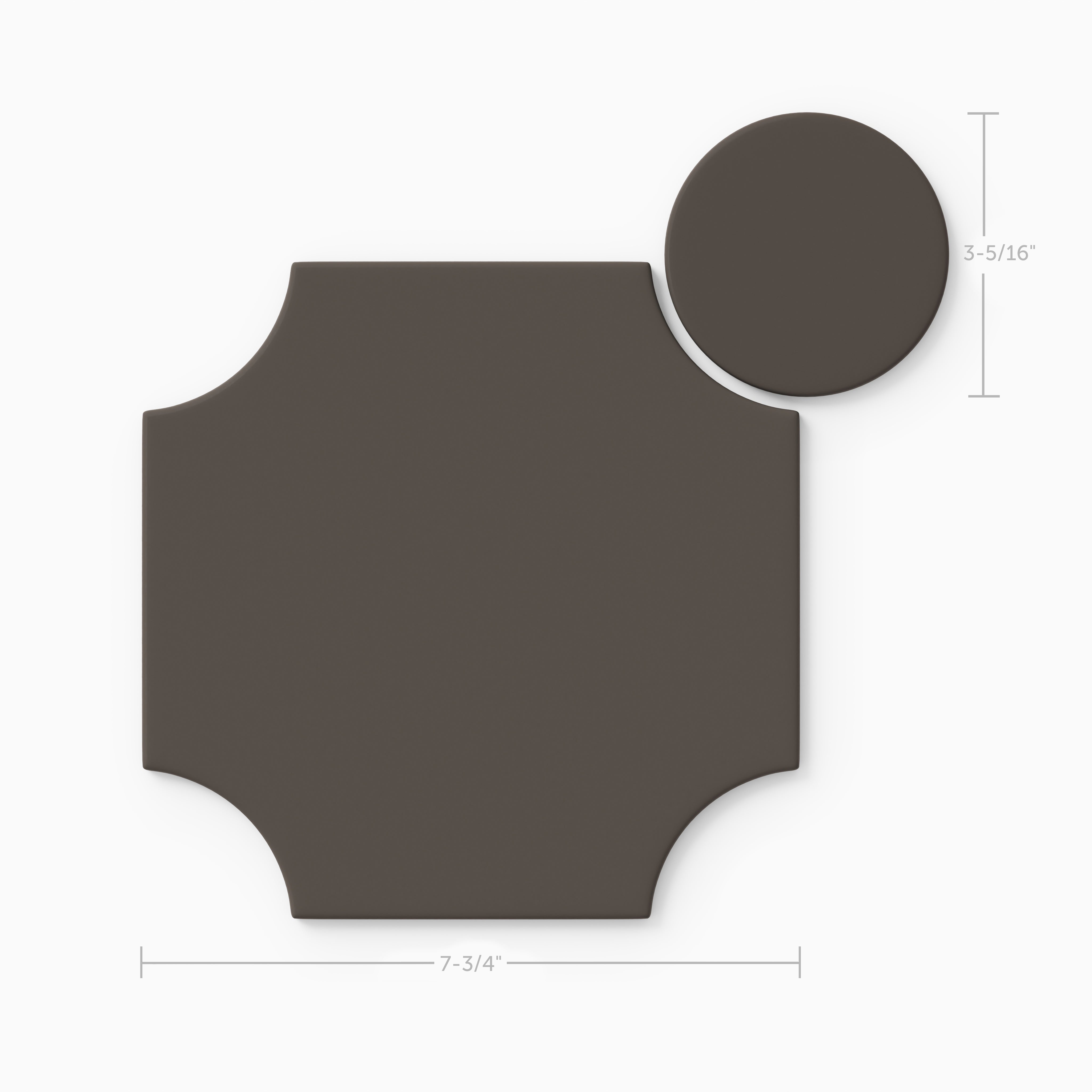 Portico Original Ceramic Tile in Carbon Matte