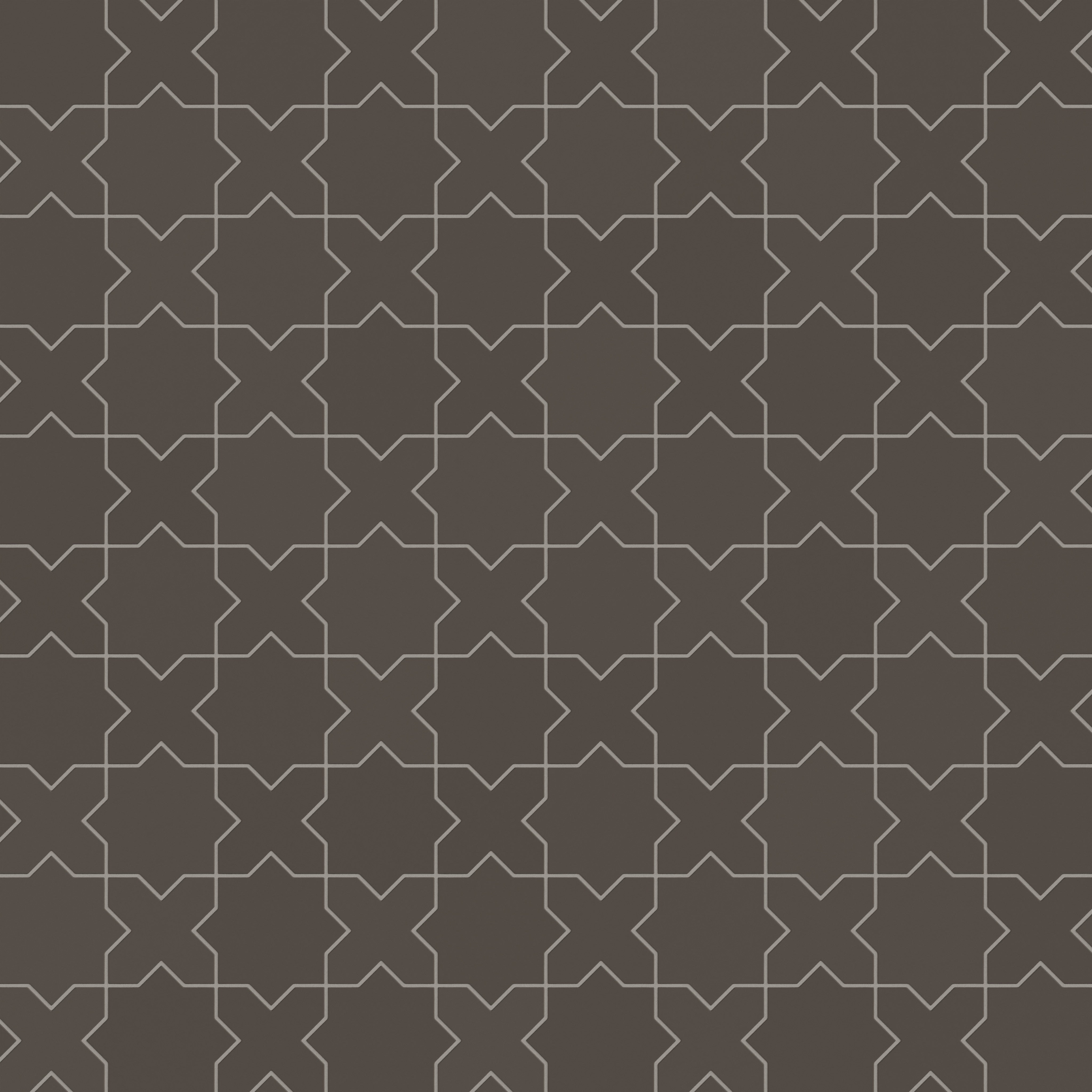 Star & Cross Original Ceramic Tile in Carbon Matte