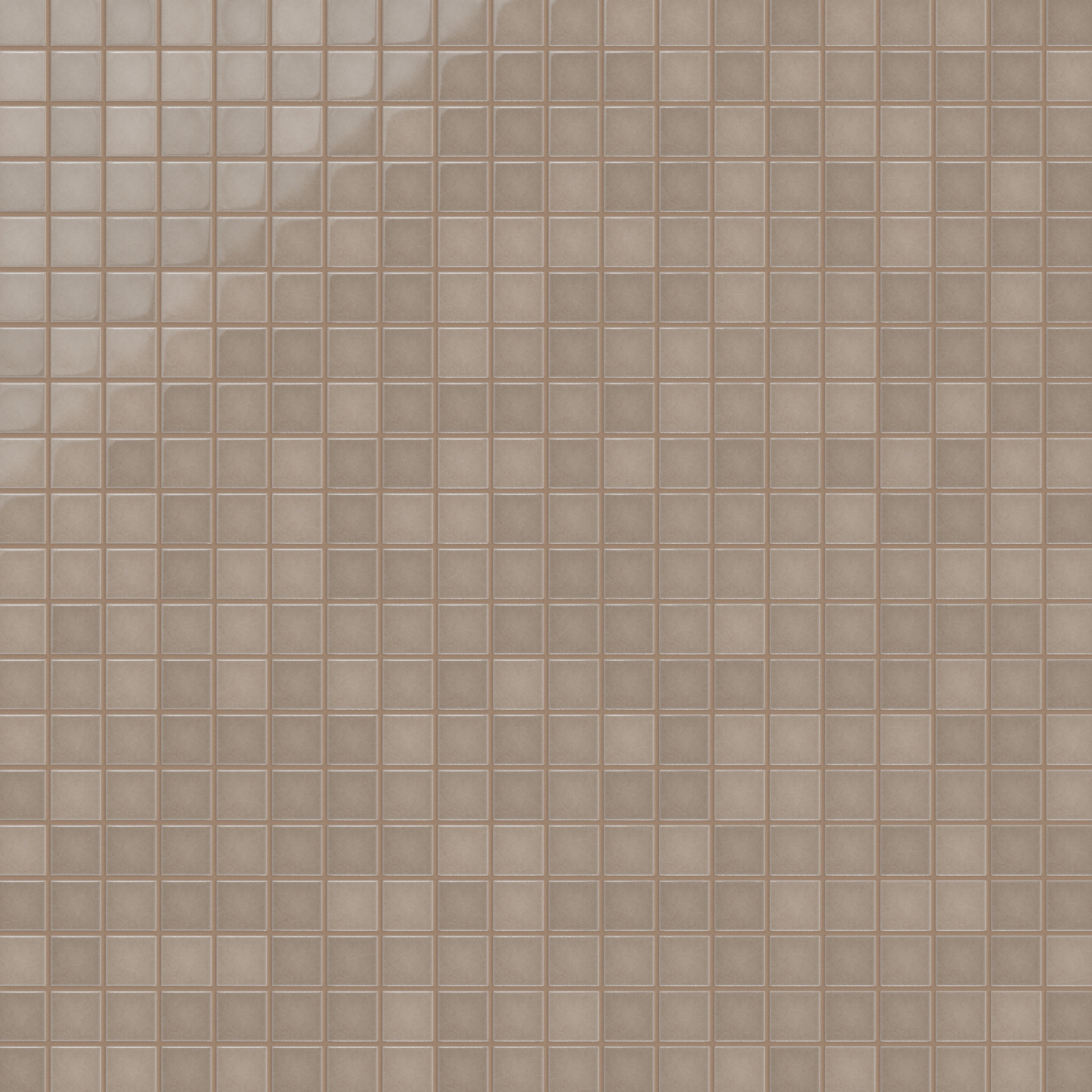 2x2 Straight Set Sheeted Original Ceramic Mosaic Tile in Cardamom Gloss