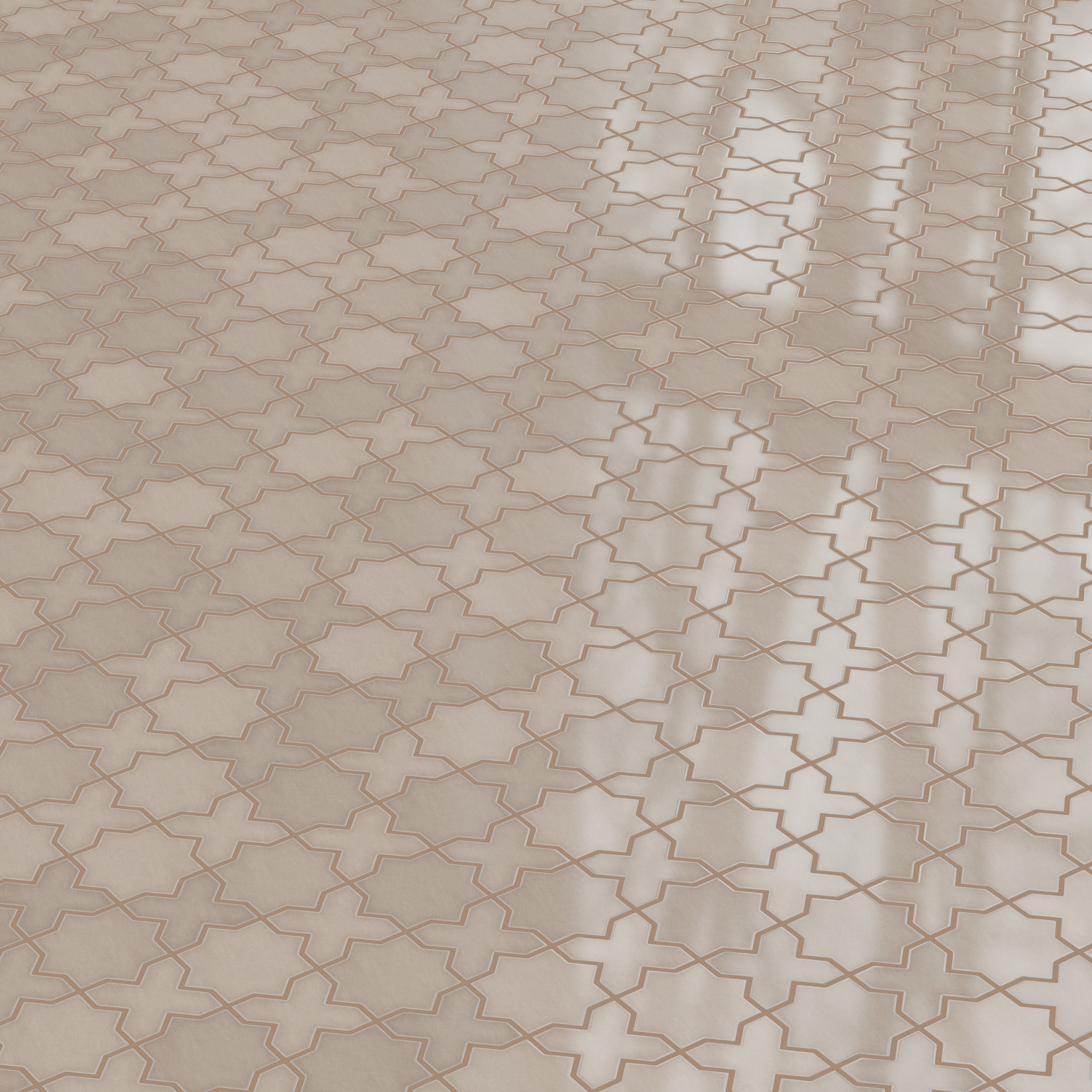 Mini Star & Cross Original Ceramic Tile in Cardamom Gloss