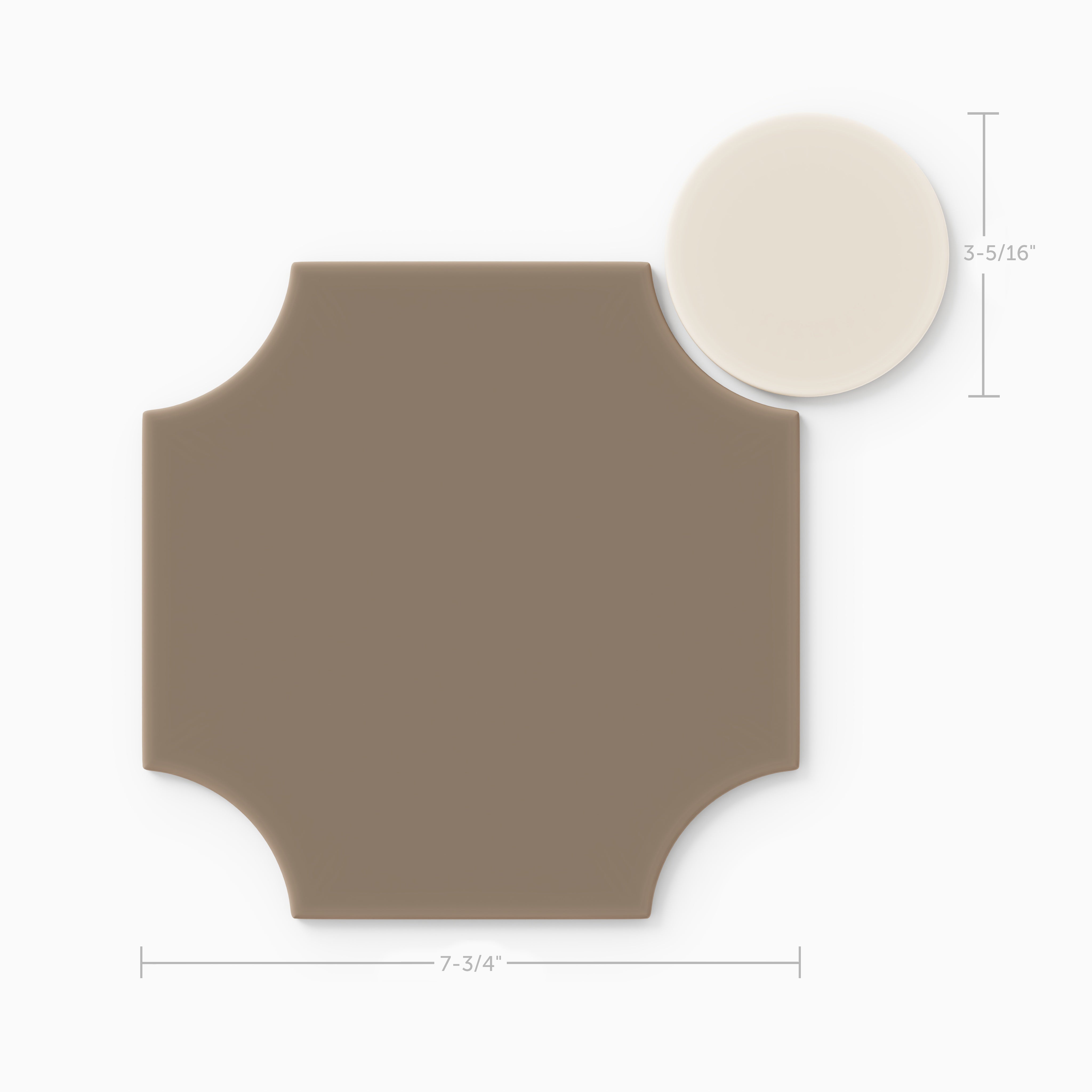 Portico Original Ceramic Tile in Cardamom Matte & Sand Dune Matte