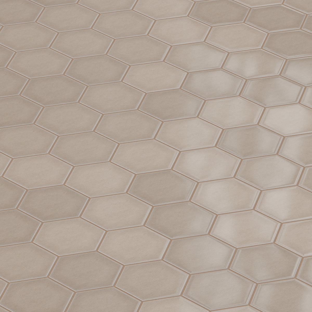 6" Hexagon Original Ceramic Tile in Cardamom Gloss