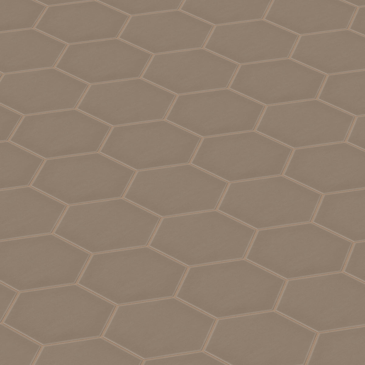 8" Hexagon Original Ceramic Tile in Cardamom Matte