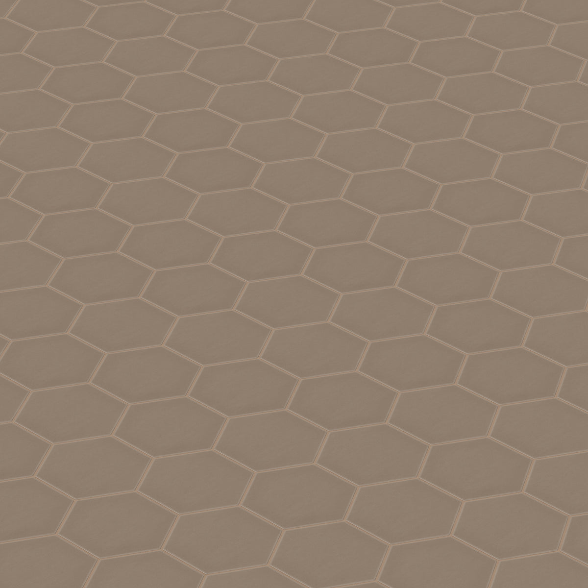 8" Hexagon Original Ceramic Tile in Cardamom Matte
