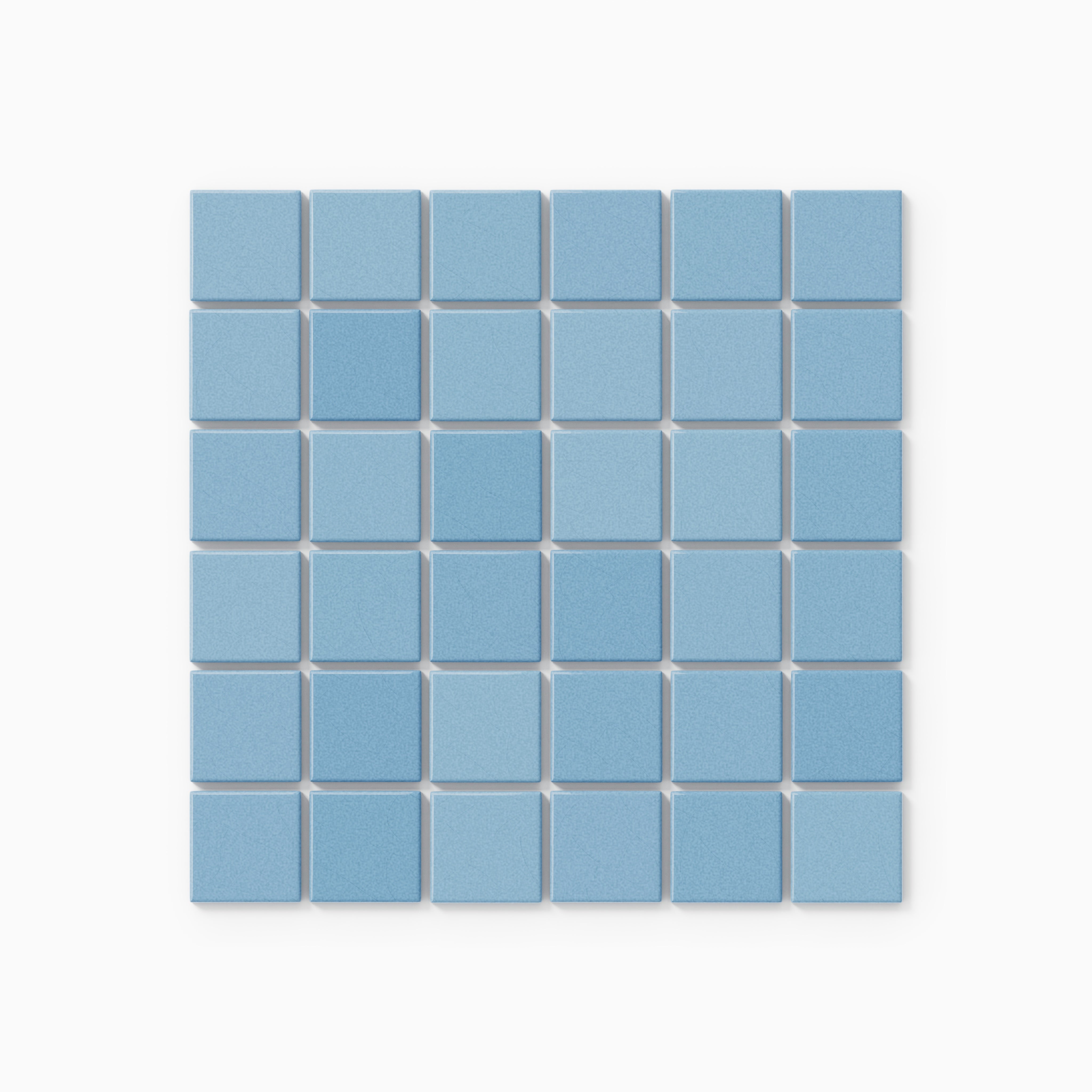 2x2 Straight Set Sheeted Original Ceramic Mosaic Tile in Caribbean Sea Gloss