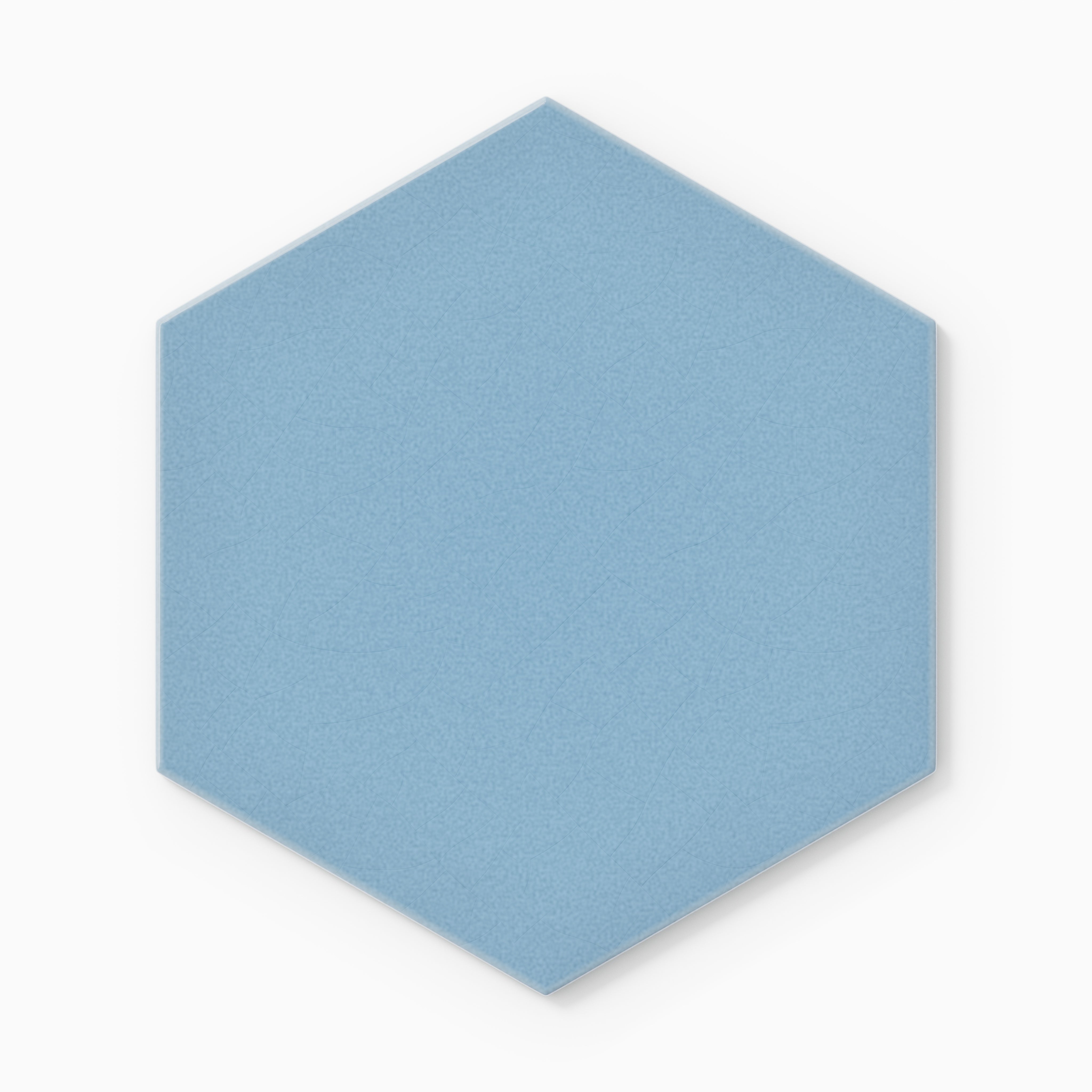 8" Hexagon Original Ceramic Tile in Caribbean Sea Gloss