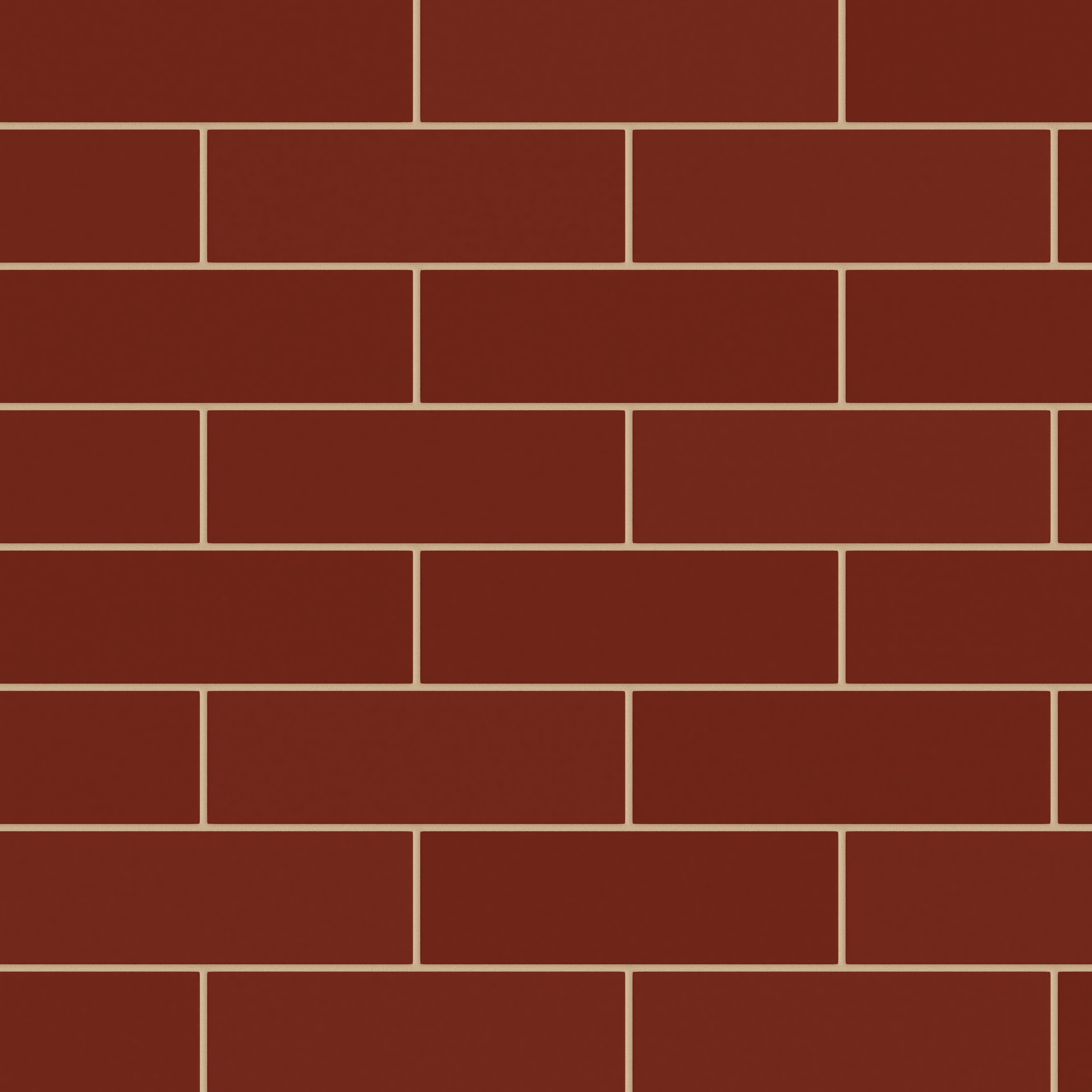 3x9 Natural Press Ceramic Tile in Carmine Matte