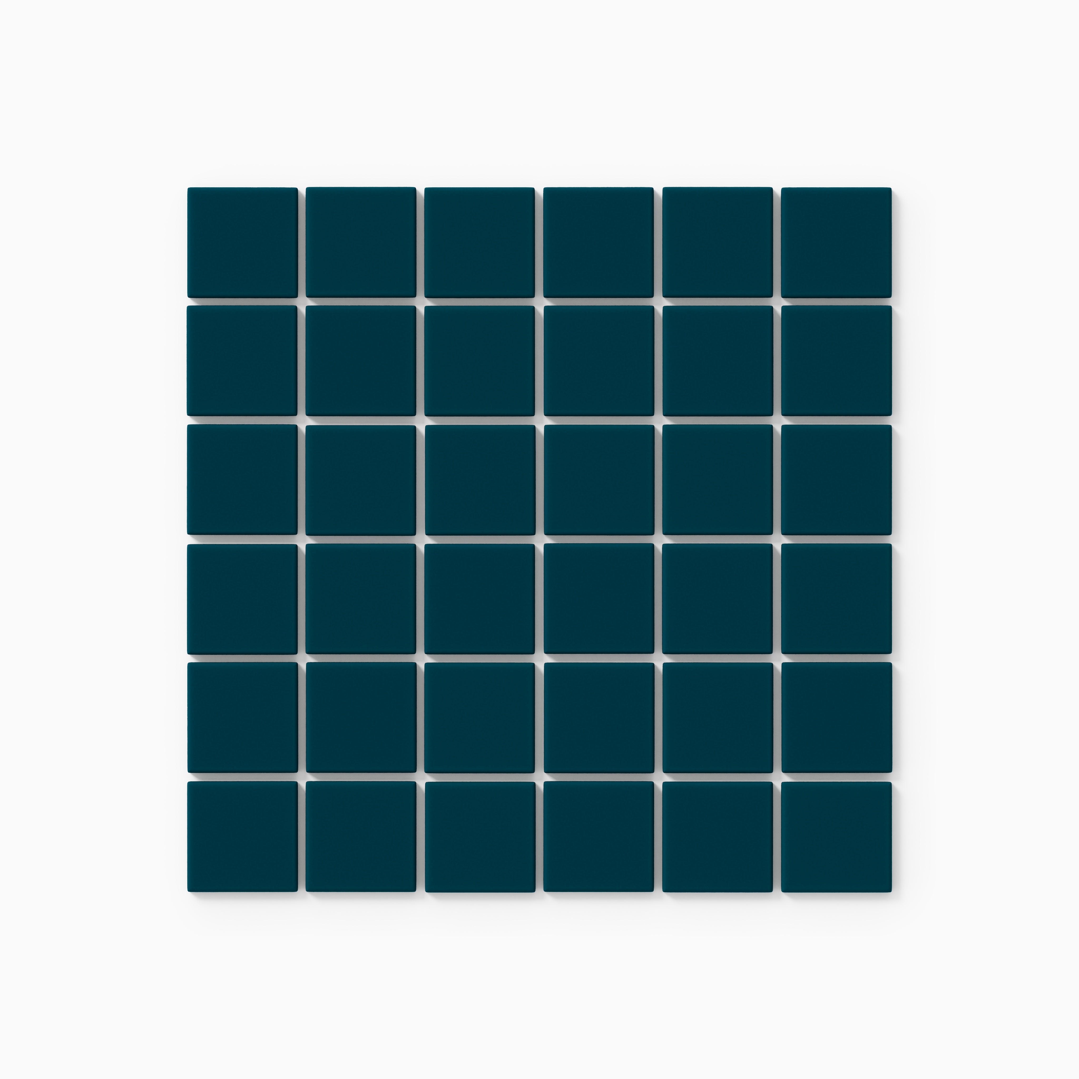 2x2 Straight Set Sheeted Original Ceramic Mosaic Tile in Caspian Sea Matte