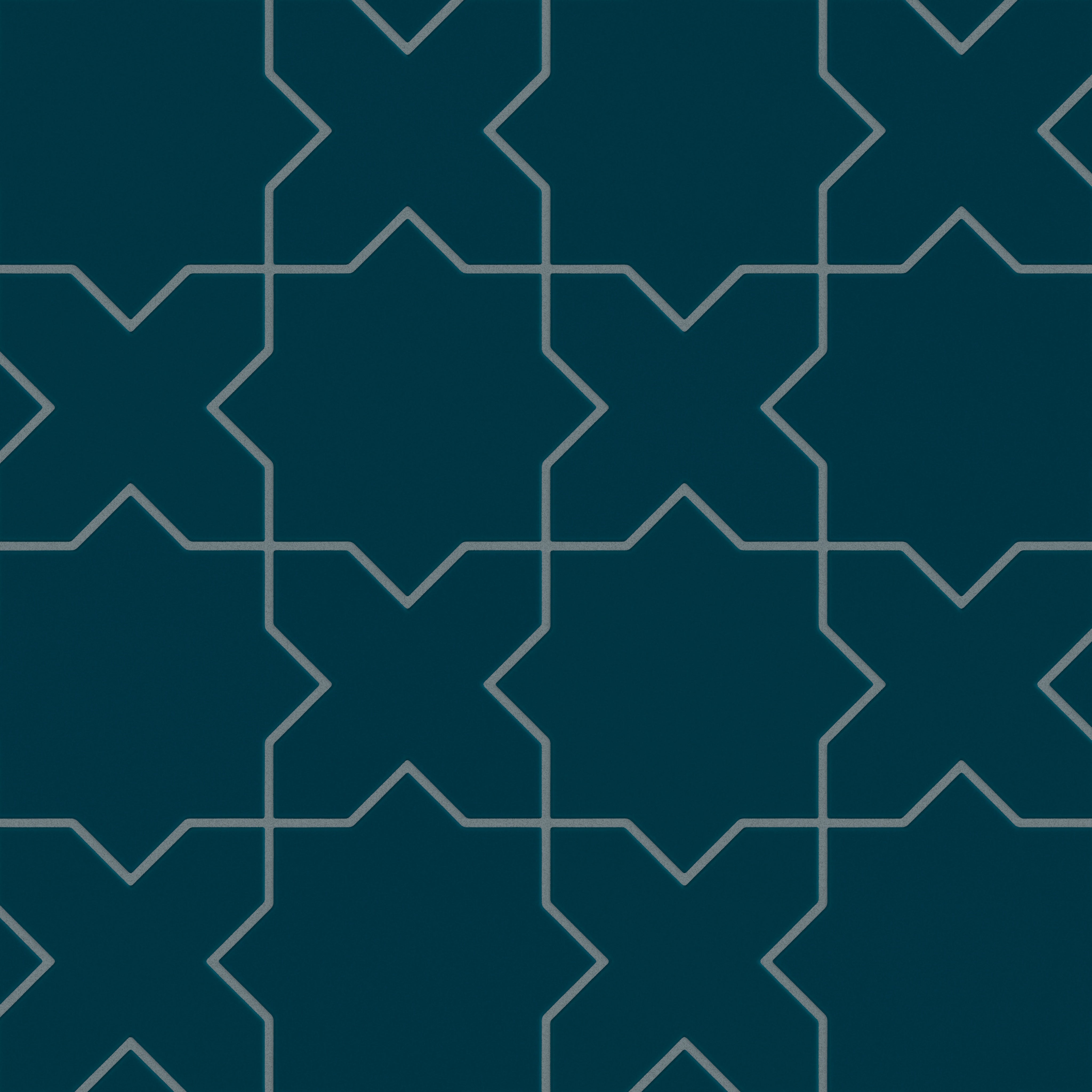 Star & Cross Original Ceramic Tile in Caspian Sea Matte