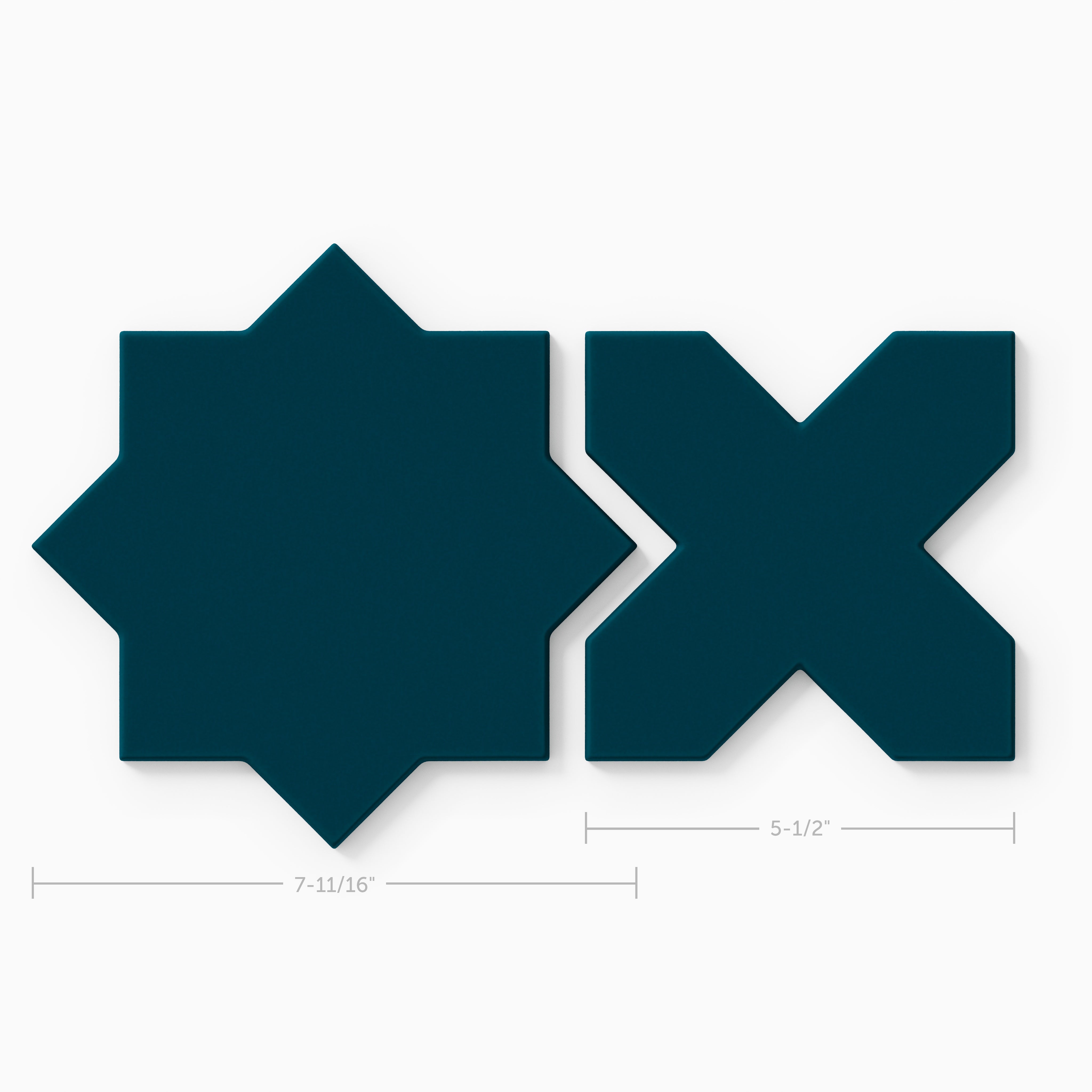 Star & Cross Original Ceramic Tile in Caspian Sea Matte