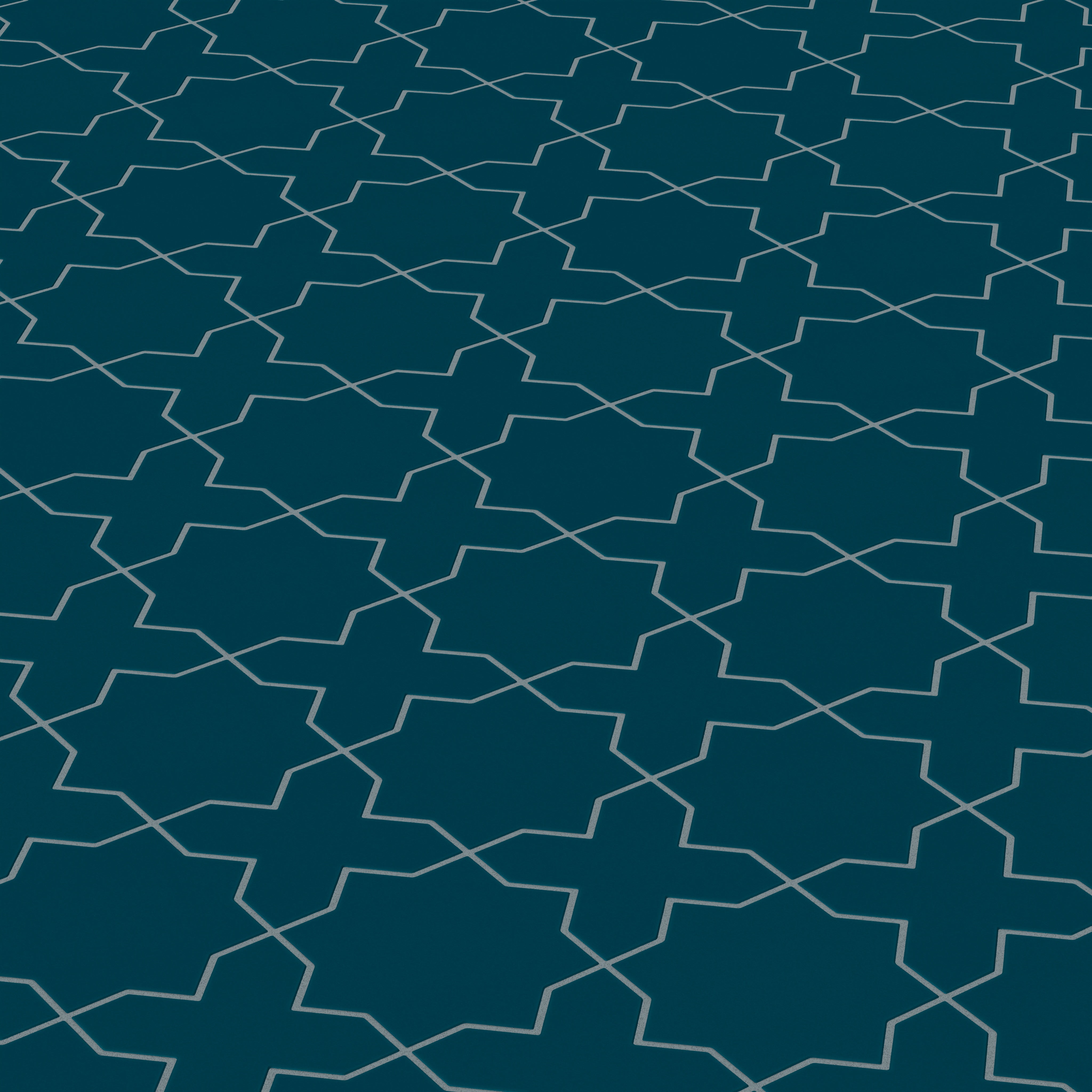 Star & Cross Original Ceramic Tile in Caspian Sea Matte