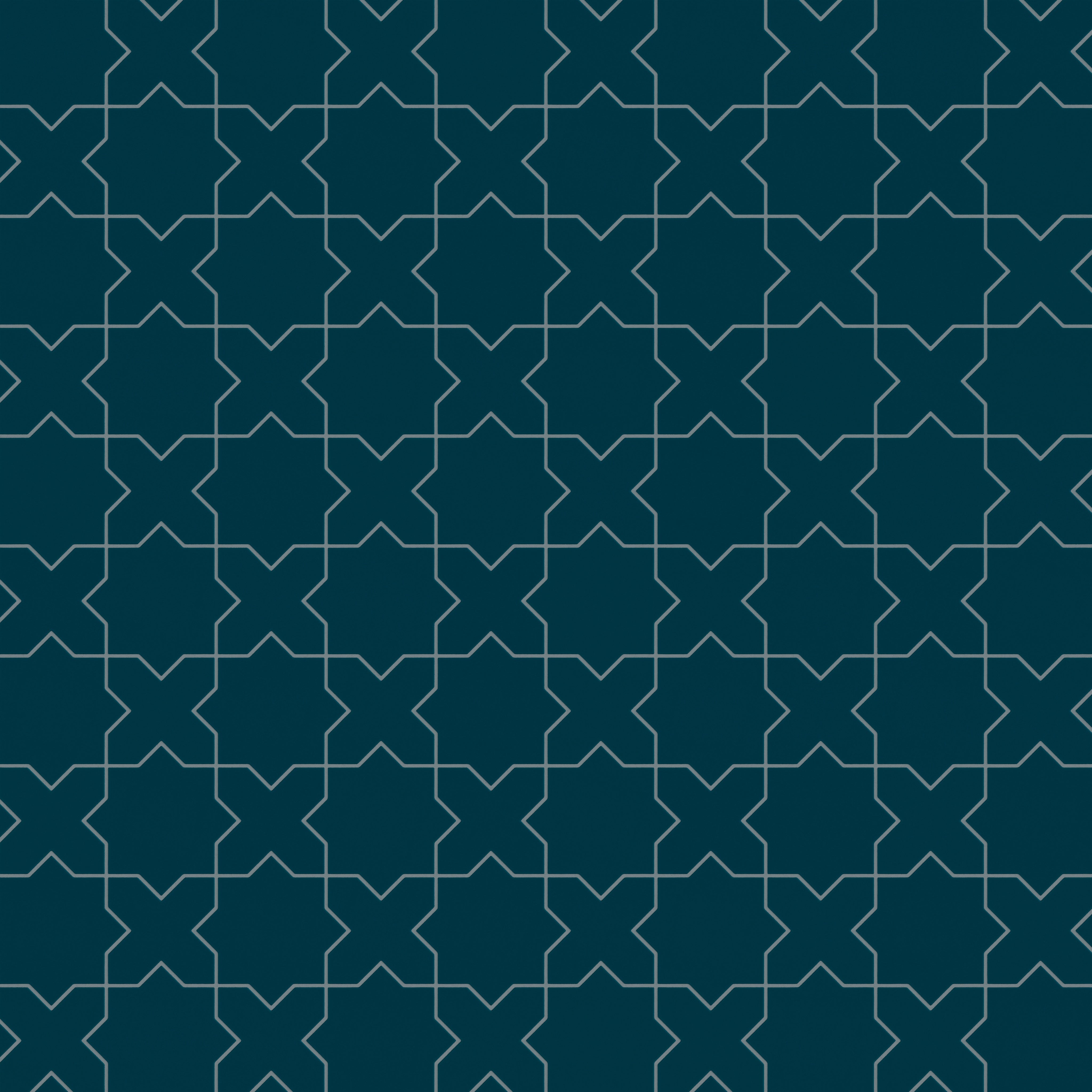 Star & Cross Original Ceramic Tile in Caspian Sea Matte