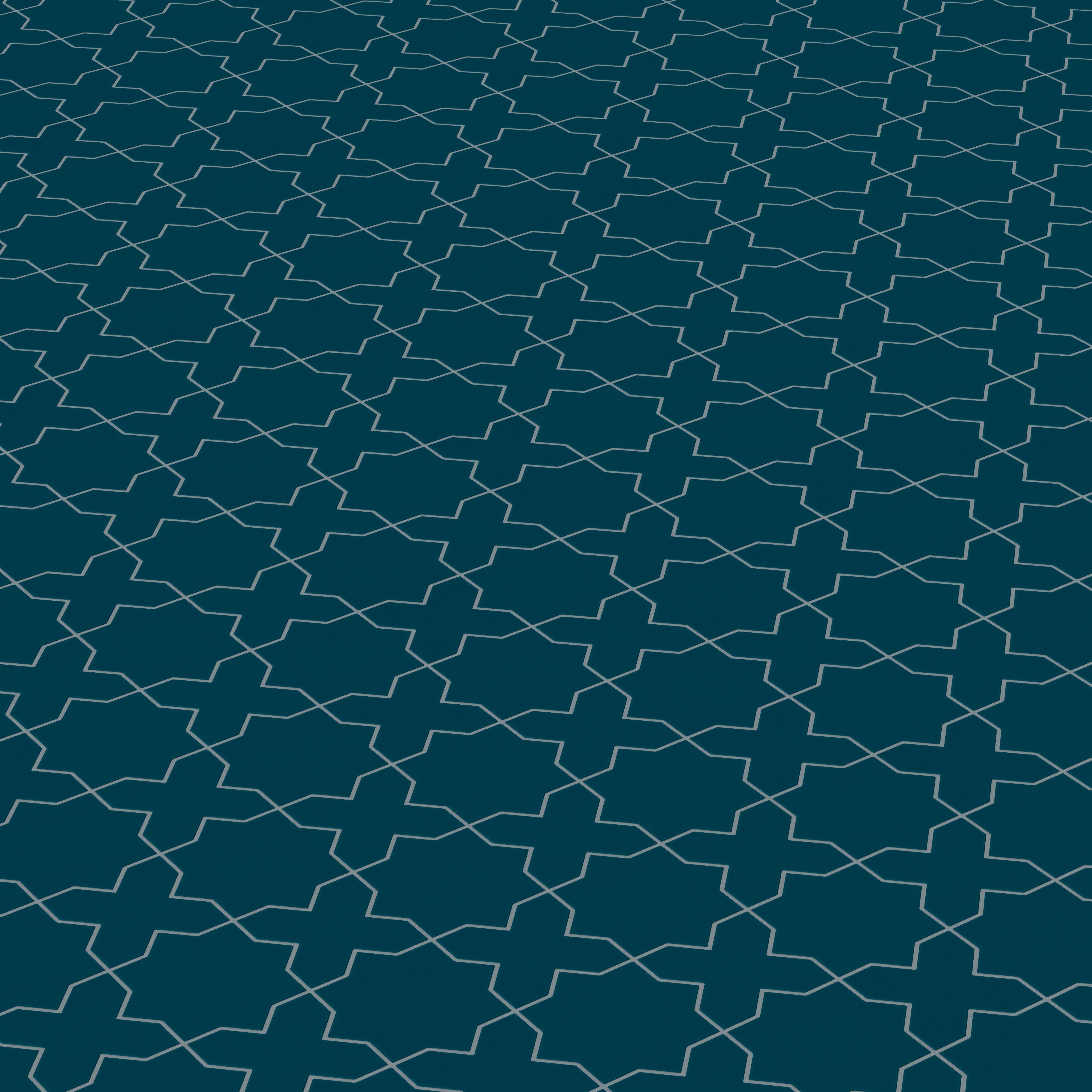 Star & Cross Original Ceramic Tile in Caspian Sea Matte
