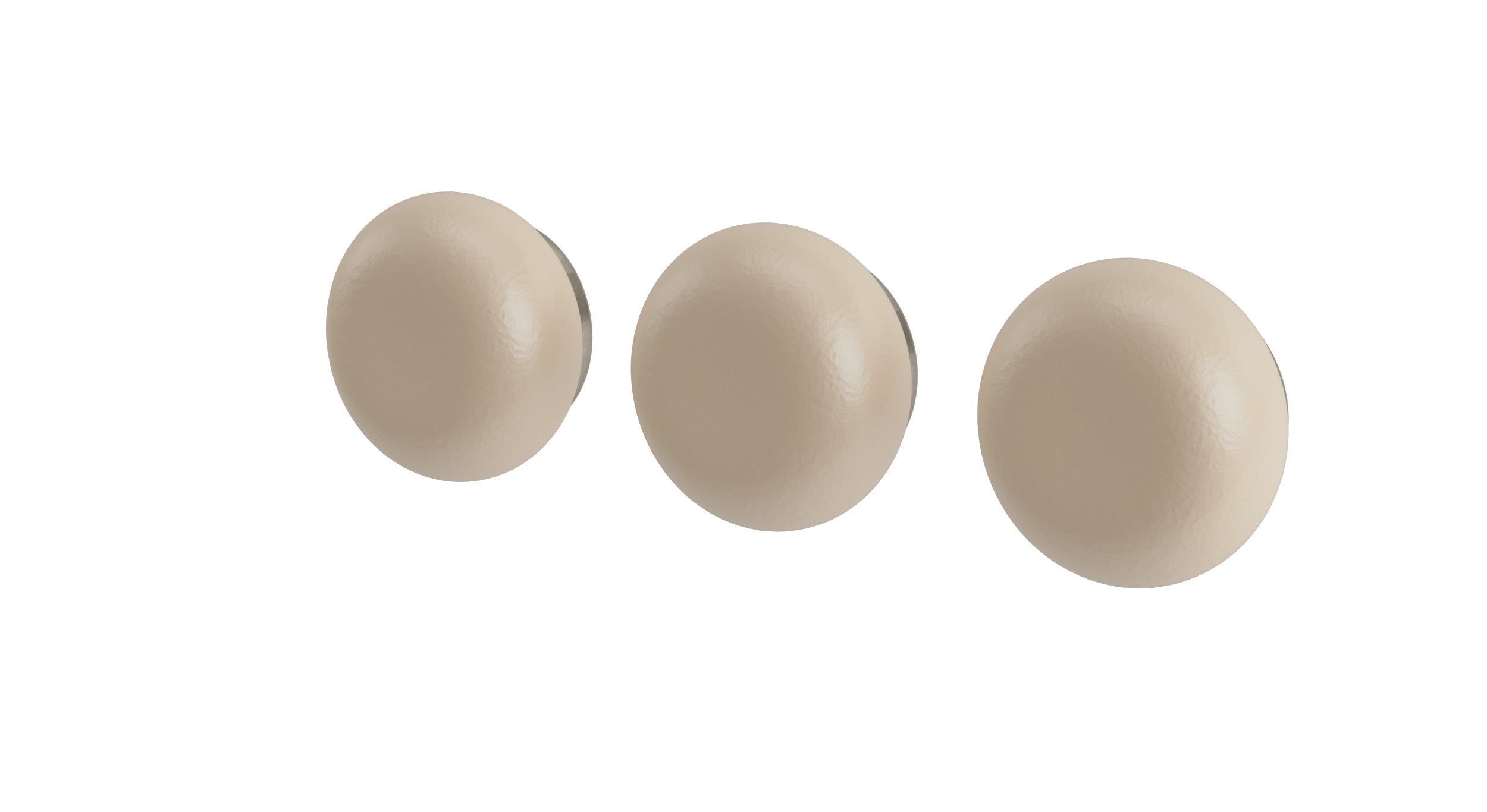Foundry Three Handle Wall Mount Bath Trim with Diverter/Volume Control and Pebble Ceramic Knob Handles in French Nickel