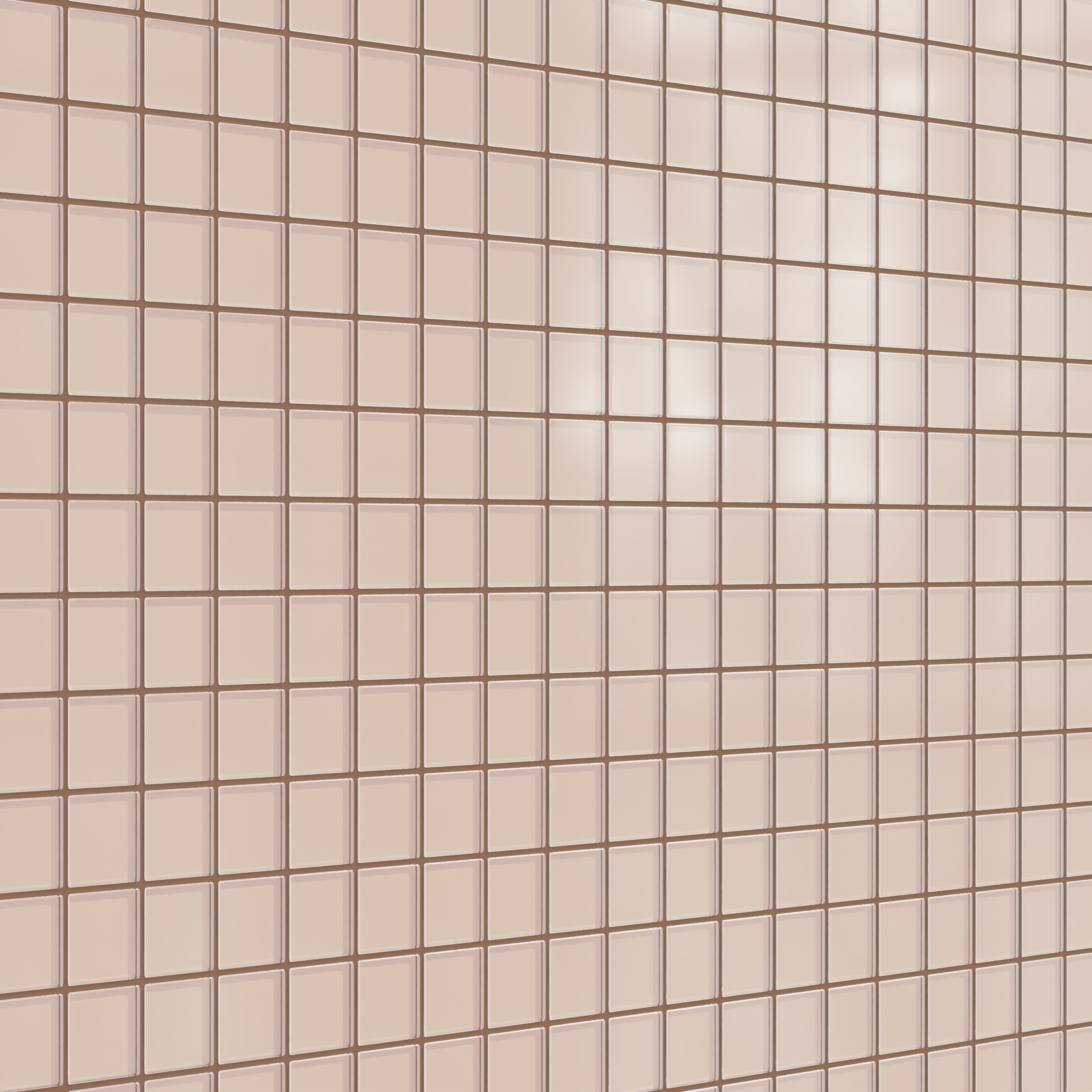 2x2 Straight Set Sheeted Glass Mosaic Tile in Rosy Finch Matte