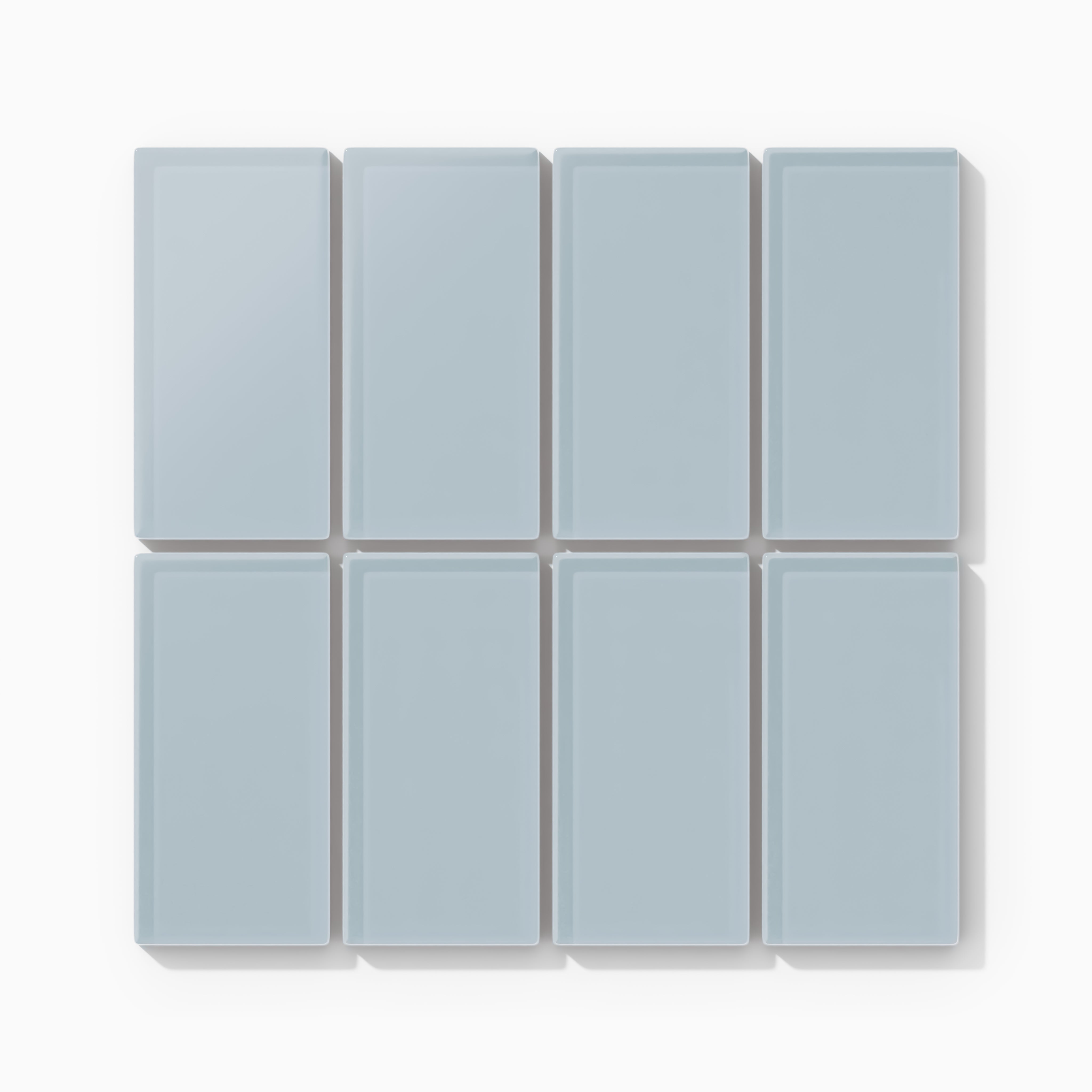 2x4 Straight Set Sheeted Glass Mosaic Tile in Partridge Matte