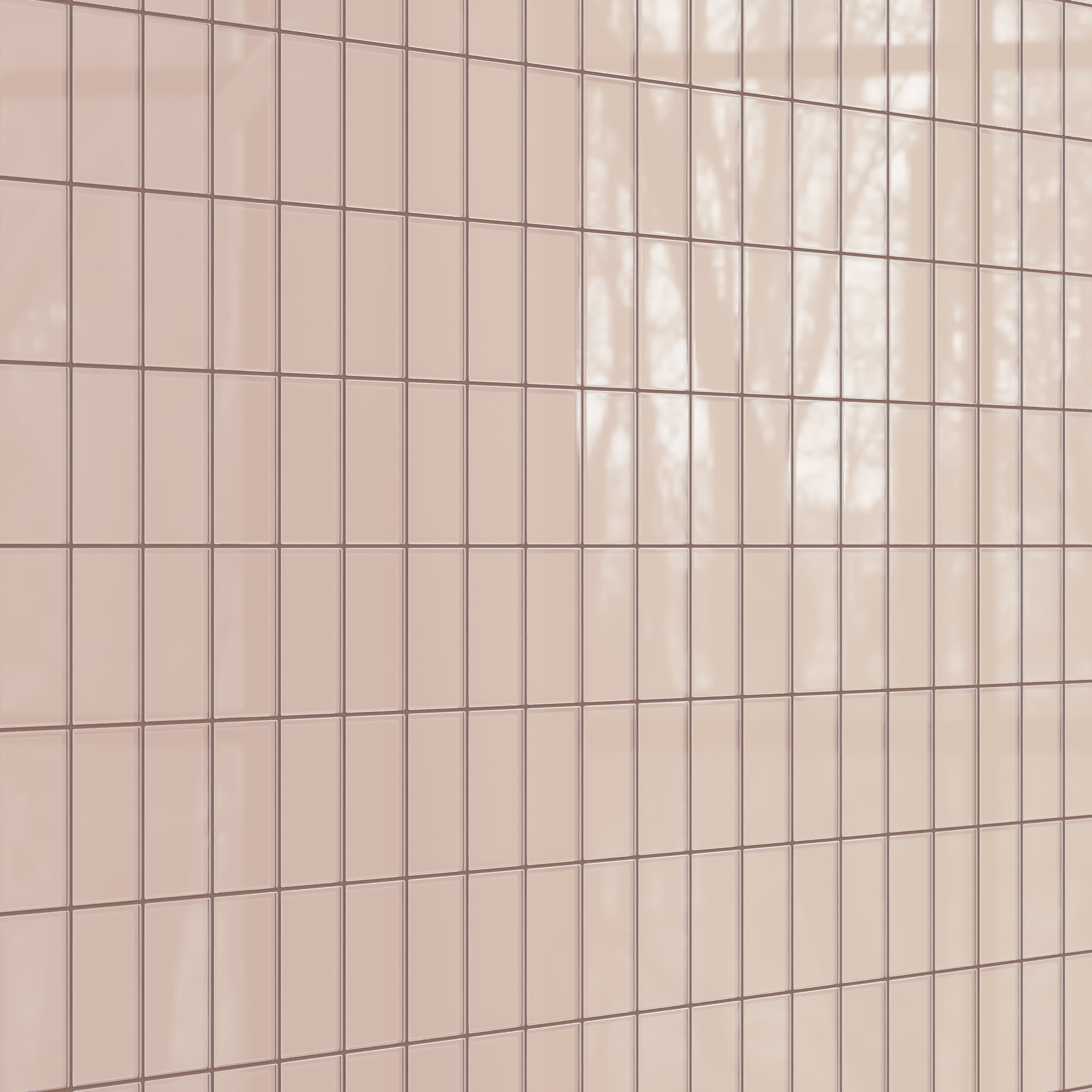 3x6 Glass Tile in Rosy Finch Gloss