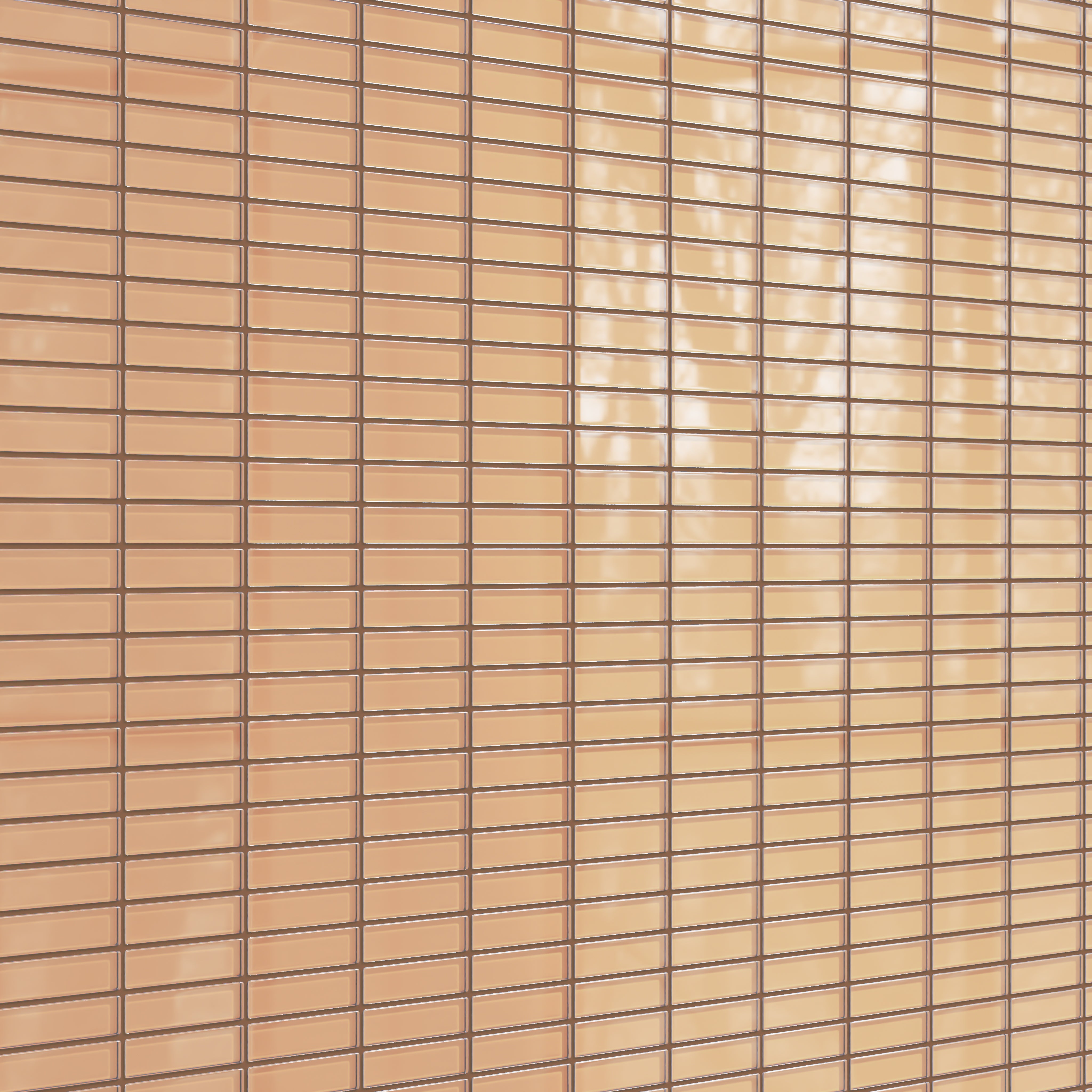 1x4 Straight Set Sheeted Glass Mosaic Tile in Carolina Wren Gloss