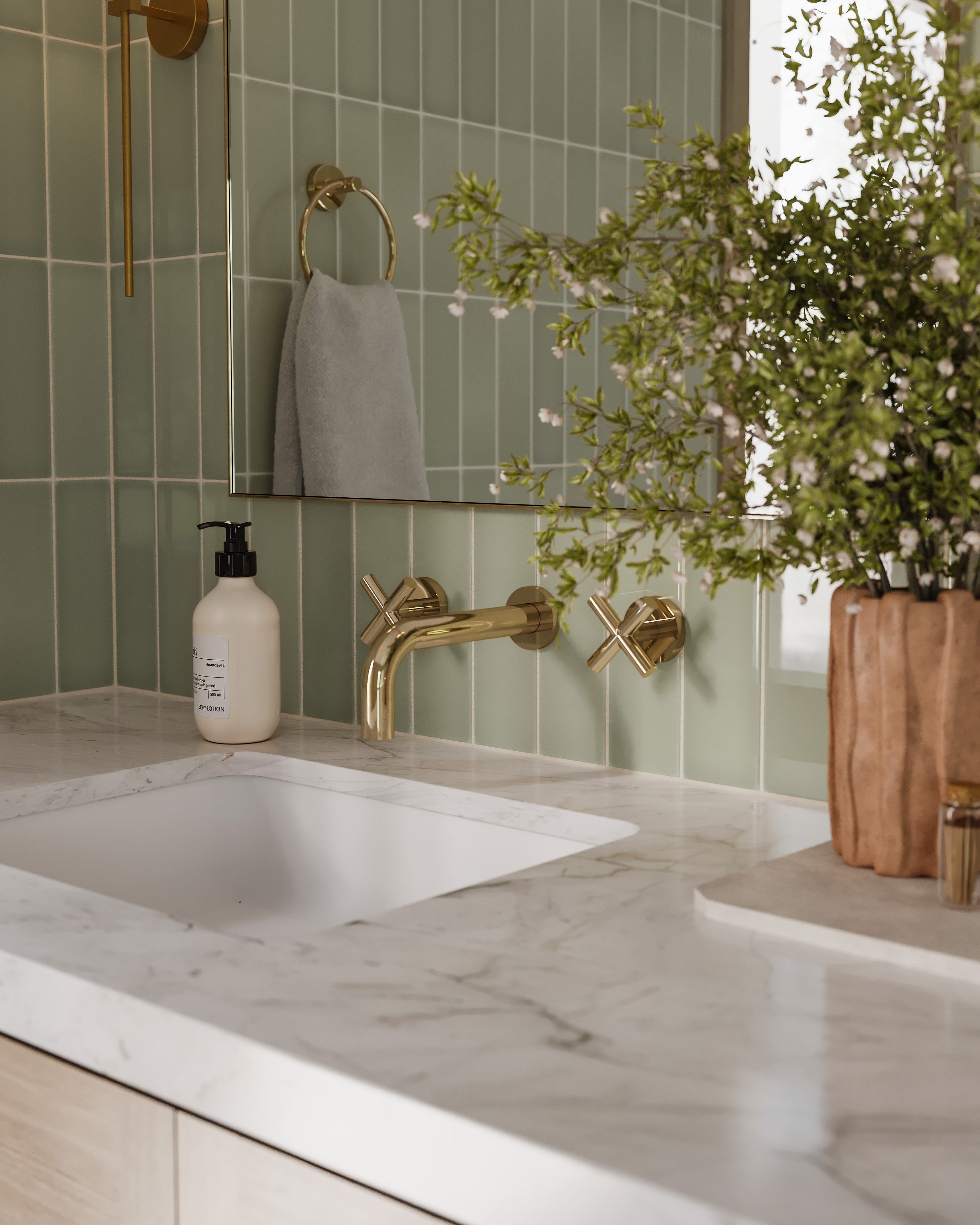 Quick Ship 3x9 Natural Press Ceramic Tile in Manzanita Gloss