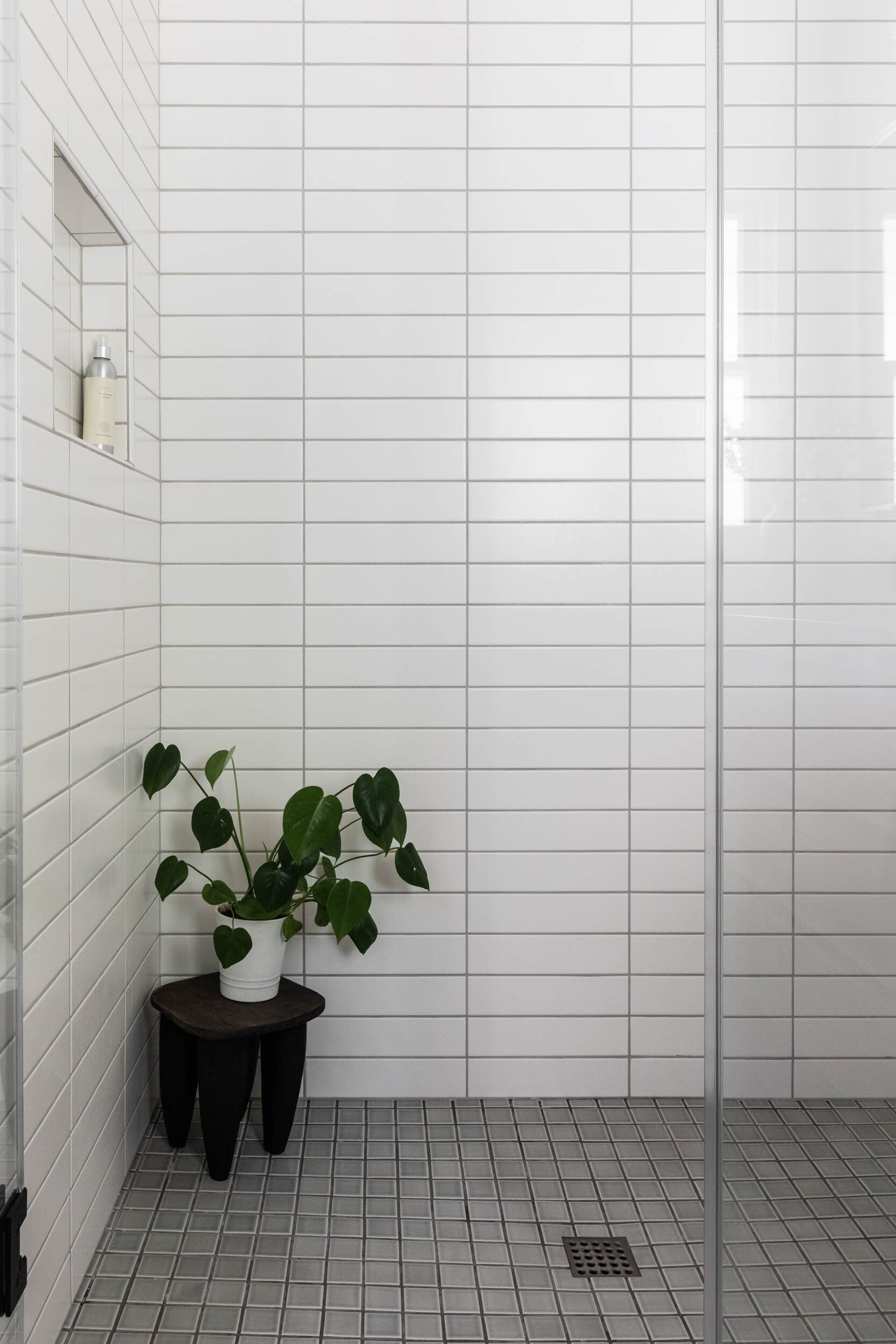 3x3 Straight Set Sheeted Original Ceramic Mosaic Tile in Overcast Gloss
