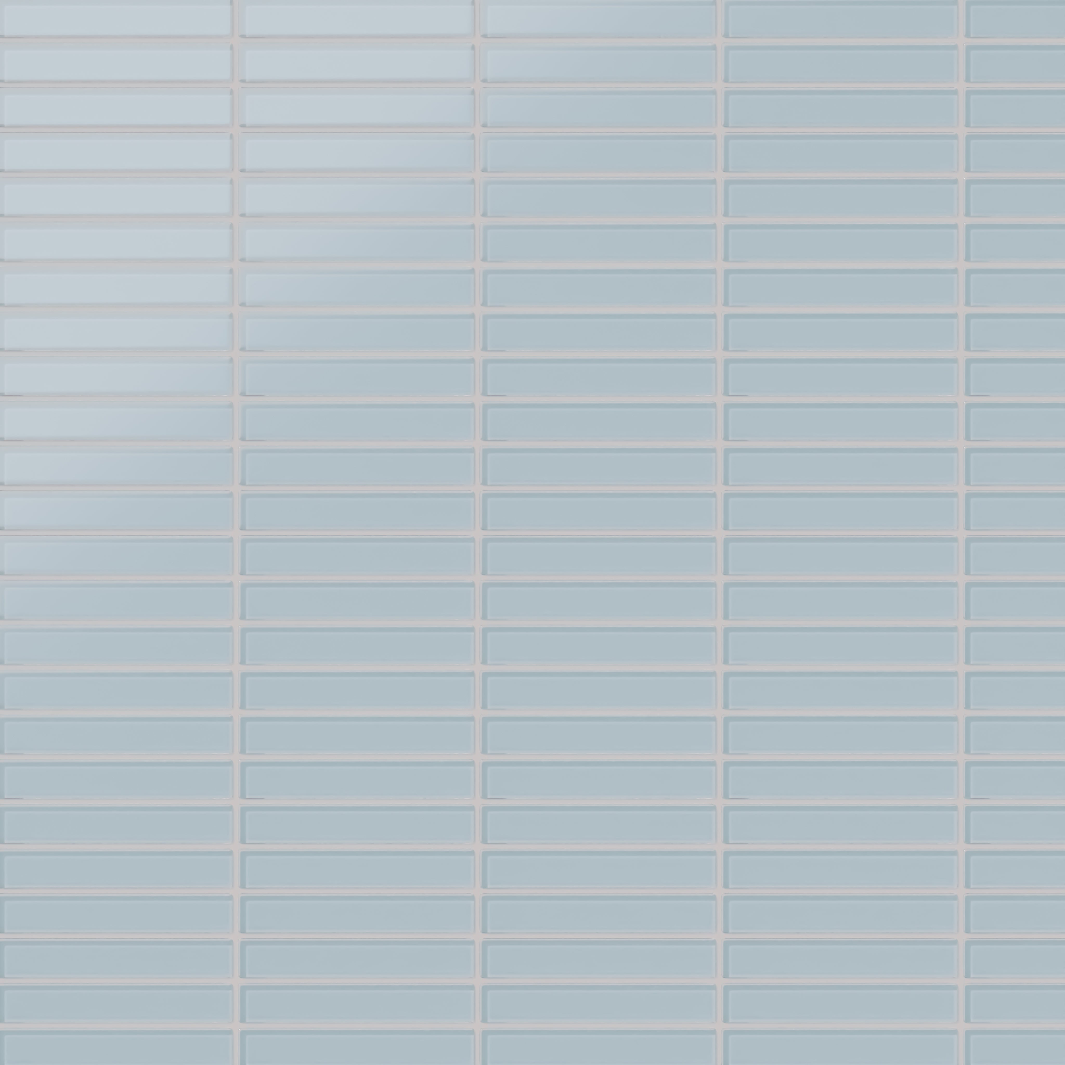 1x6 Straight Set Sheeted Glass Mosaic Tile in Partridge Matte