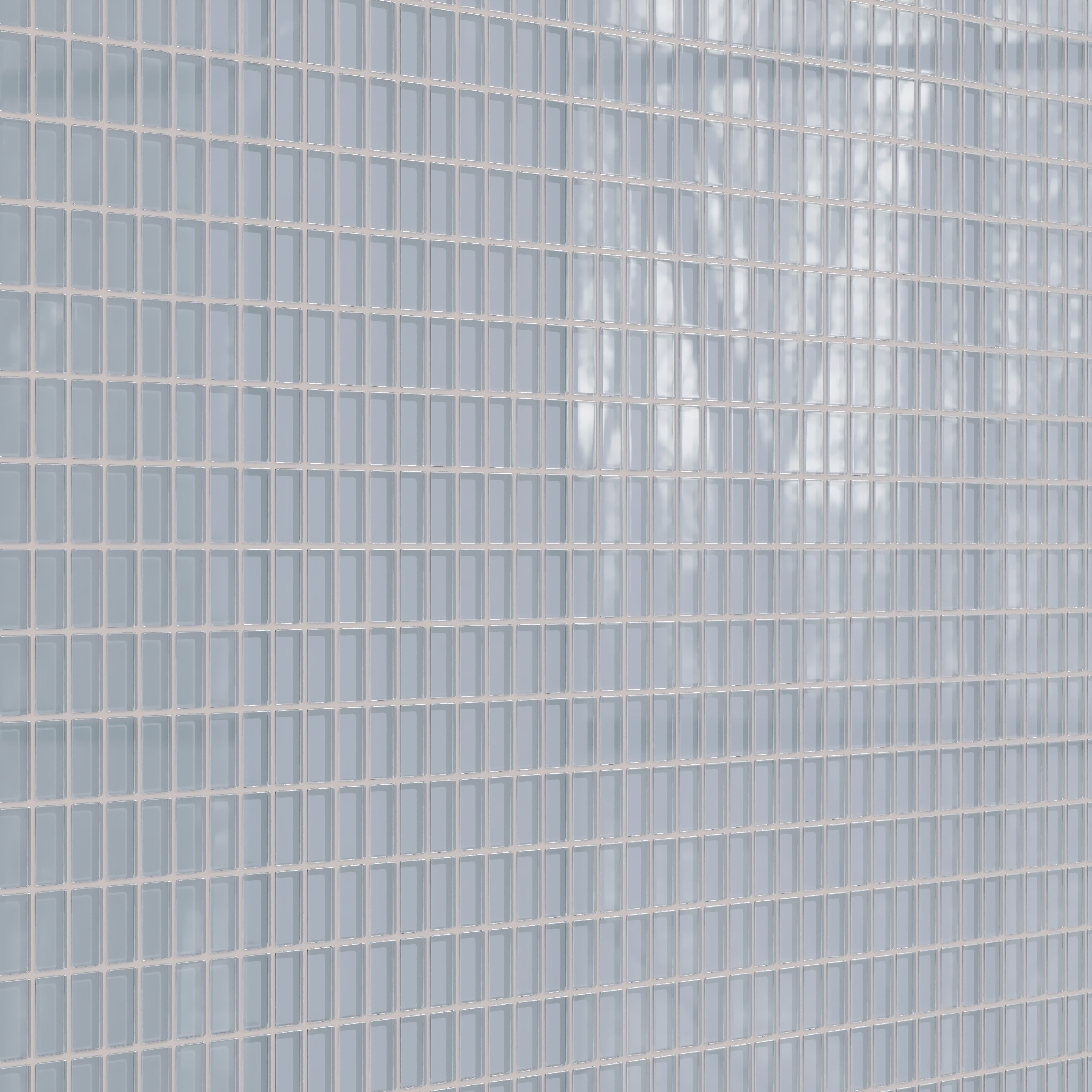 1x2 Straight Set Sheeted Glass Mosaic Tile in Pinyon Jay Gloss