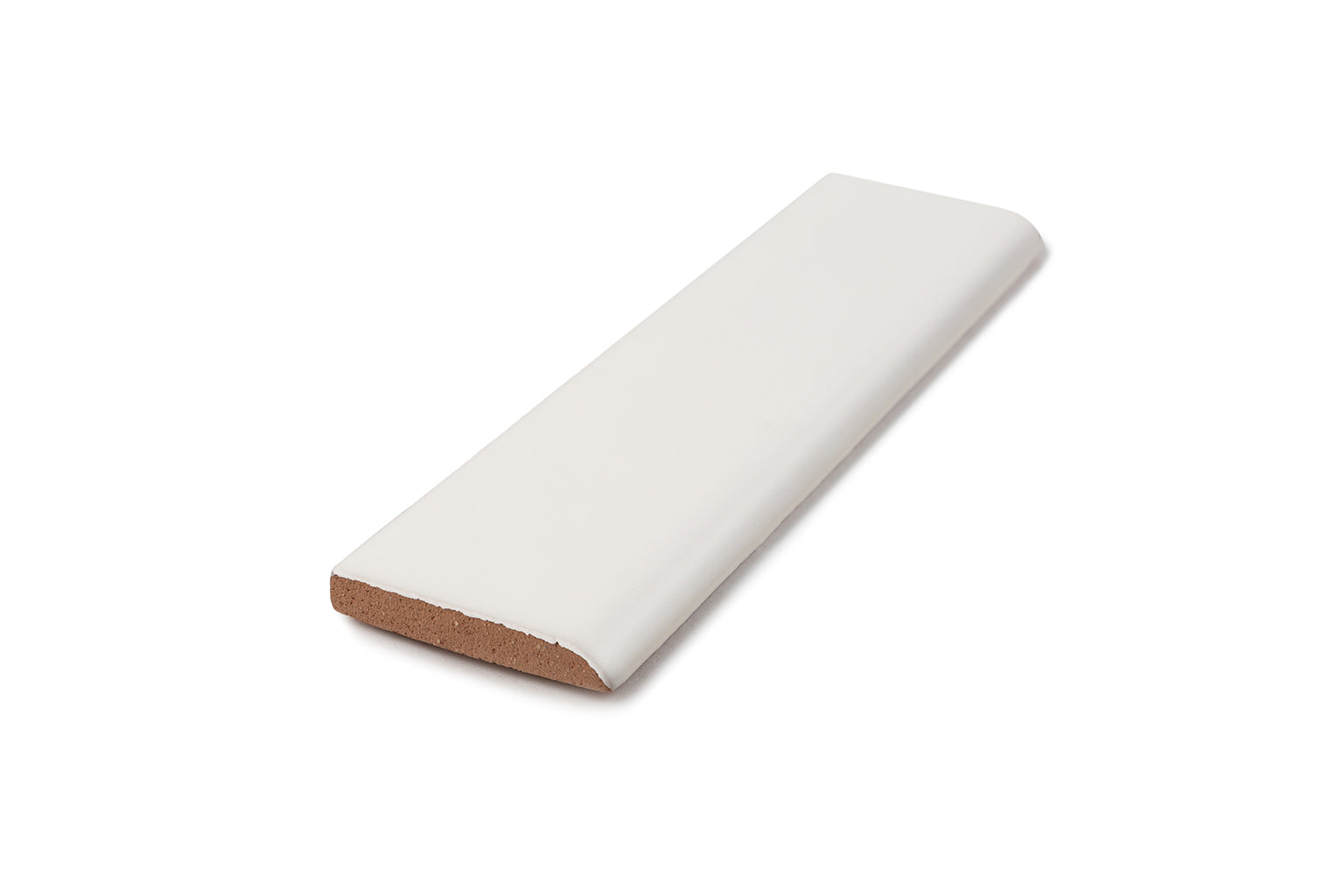 Quick Ship 2x8 Long Edge Bullnose Original Ceramic Trim in Feldspar Matte