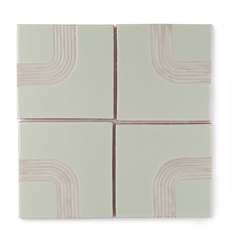 4x4 Handpainted Tile Roundabout 2 in Plein Aire