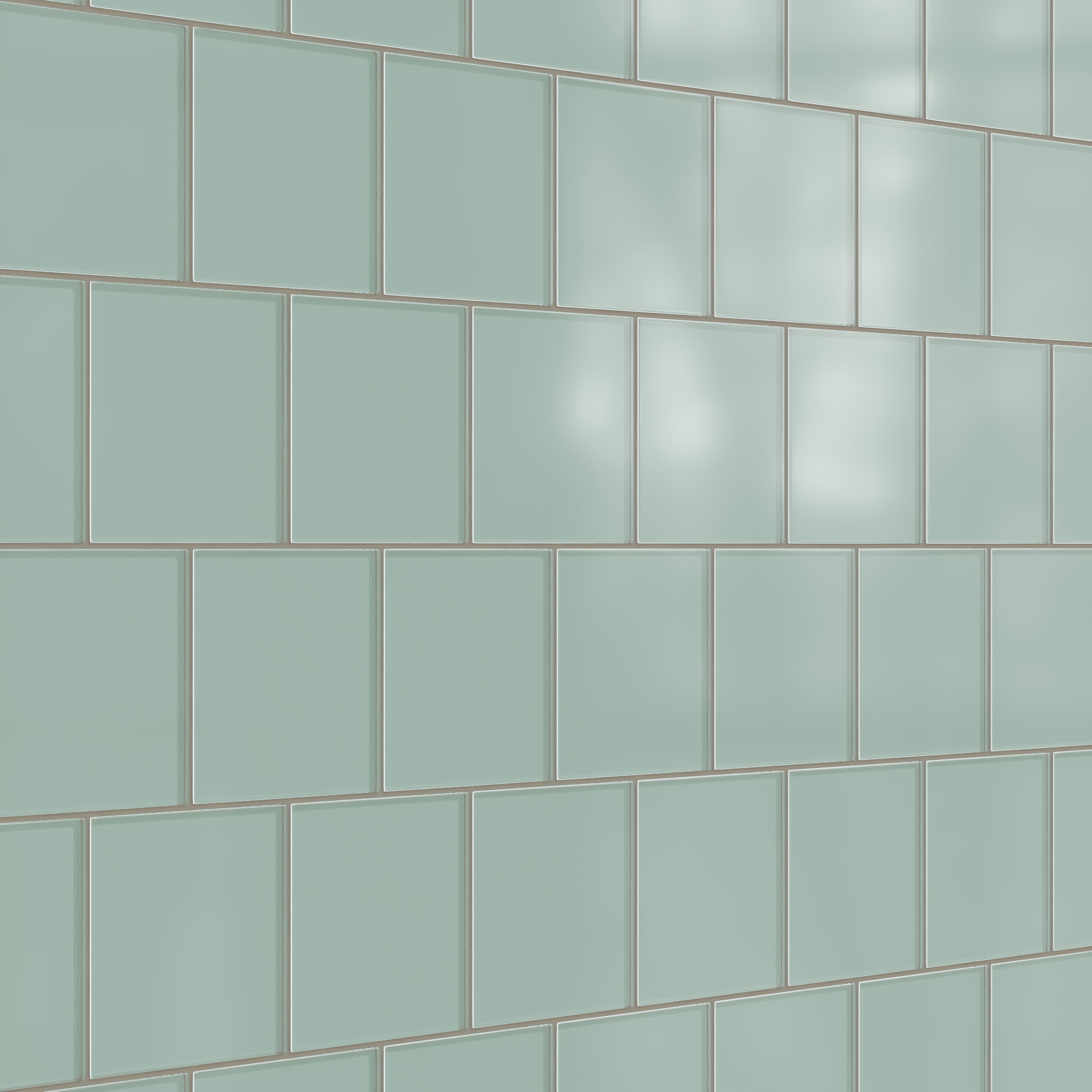 6x6 Glass Tile in Kingfisher Matte