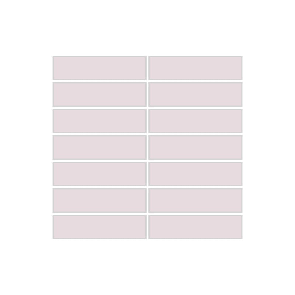 1x4 Straight Set Sheeted Original Ceramic Mosaic Tile in Evening Glow Matte