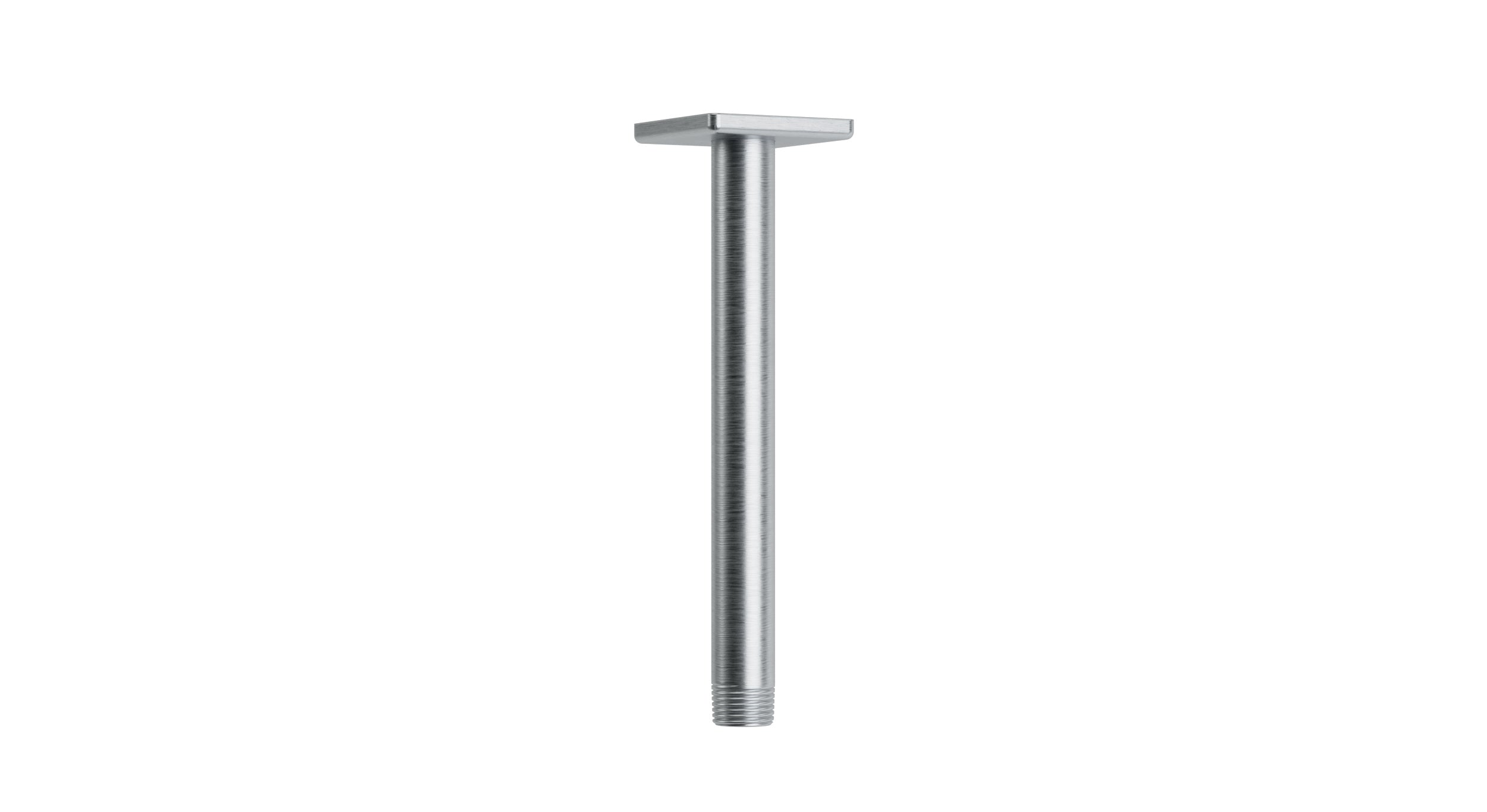 Flatiron 8" Straight Shower Arm with Flange in Satin Chrome