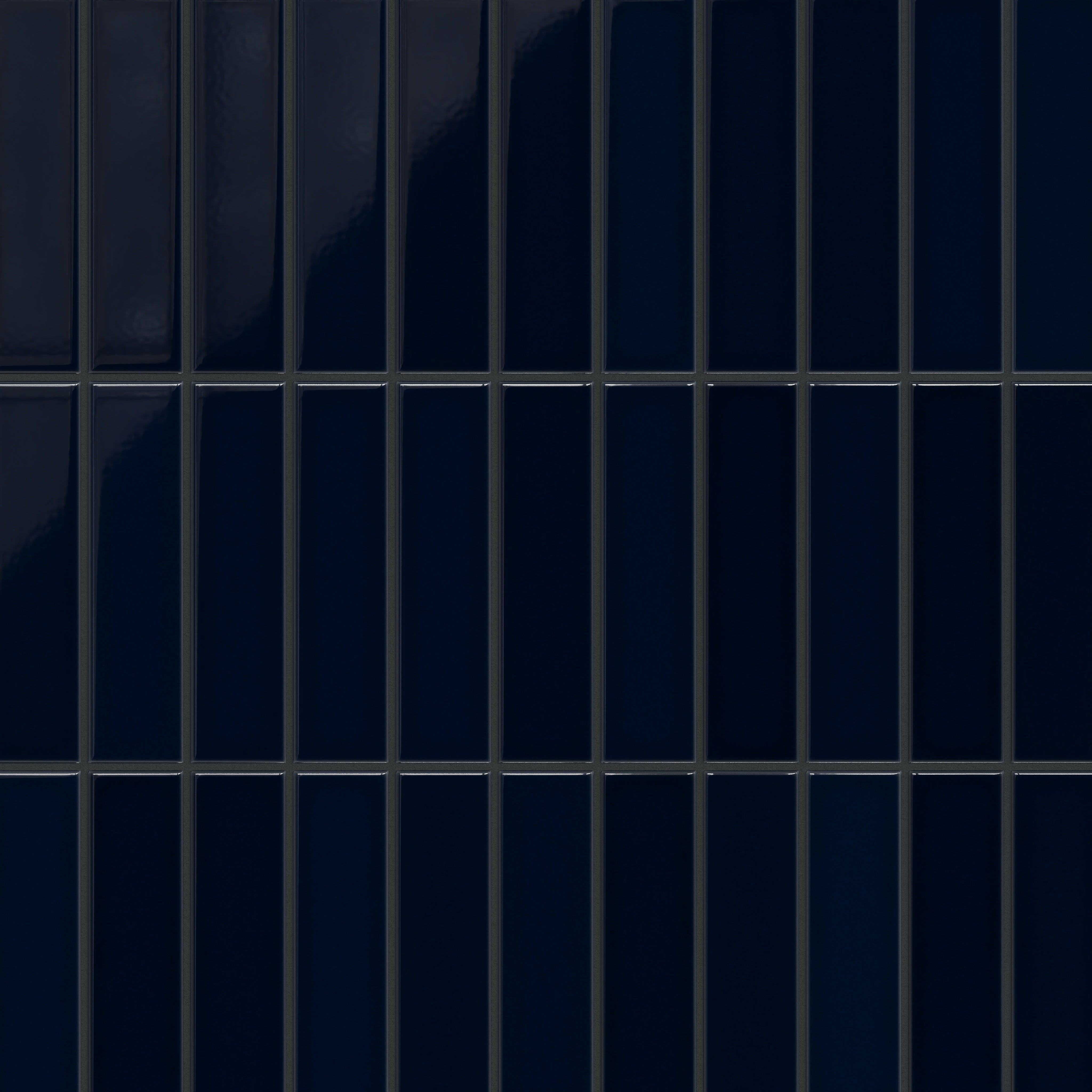 2x8 Original Ceramic Tile in Navy Blue Gloss