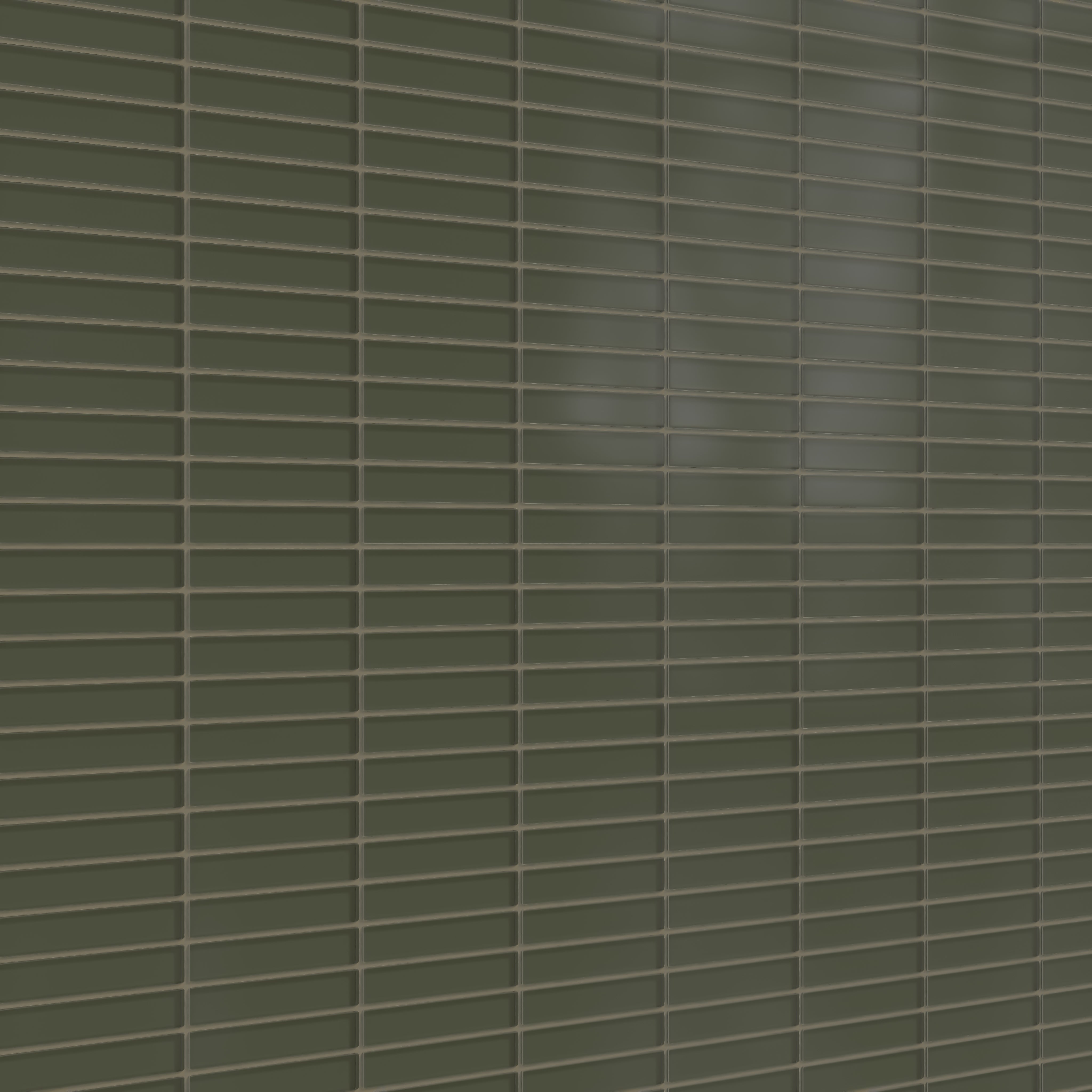 1x6 Straight Set Sheeted Glass Mosaic Tile in Roadrunner Matte